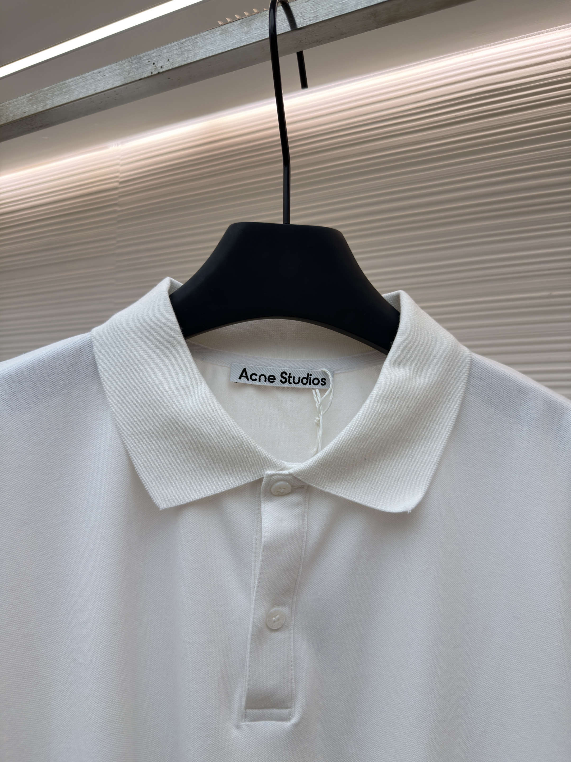 Acne Studios 后背印花徽标翻领衫 Polo衫 长袖 白色 A5