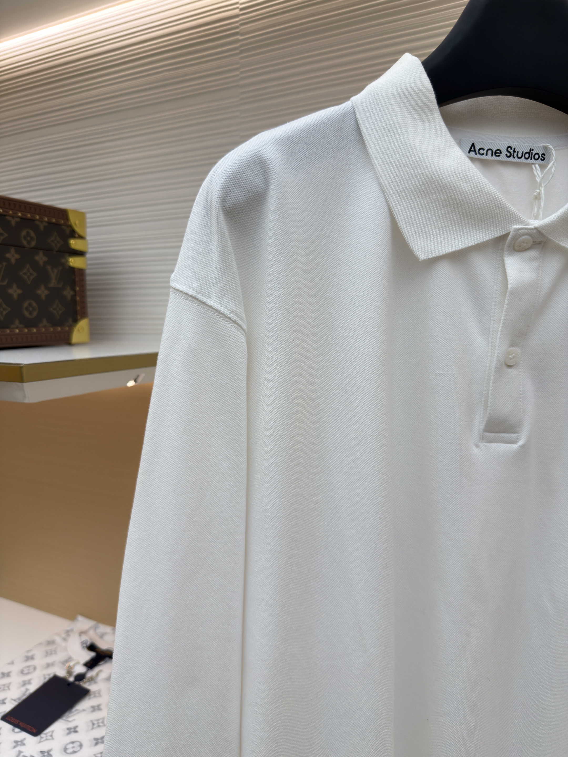 Acne Studios 后背印花徽标翻领衫 Polo衫 长袖 白色 A5