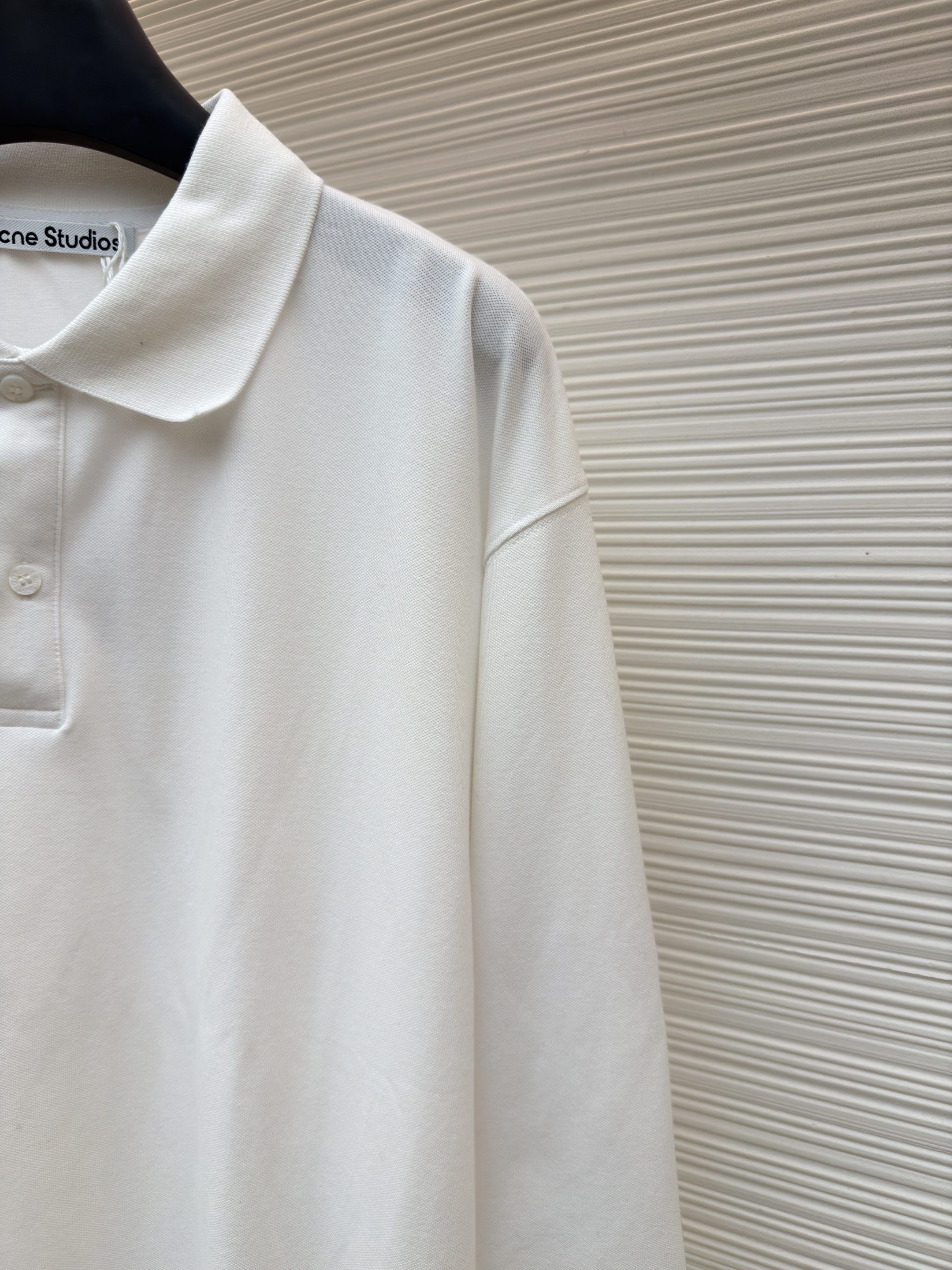 Acne Studios 后背印花徽标翻领衫 Polo衫 长袖 白色 A5