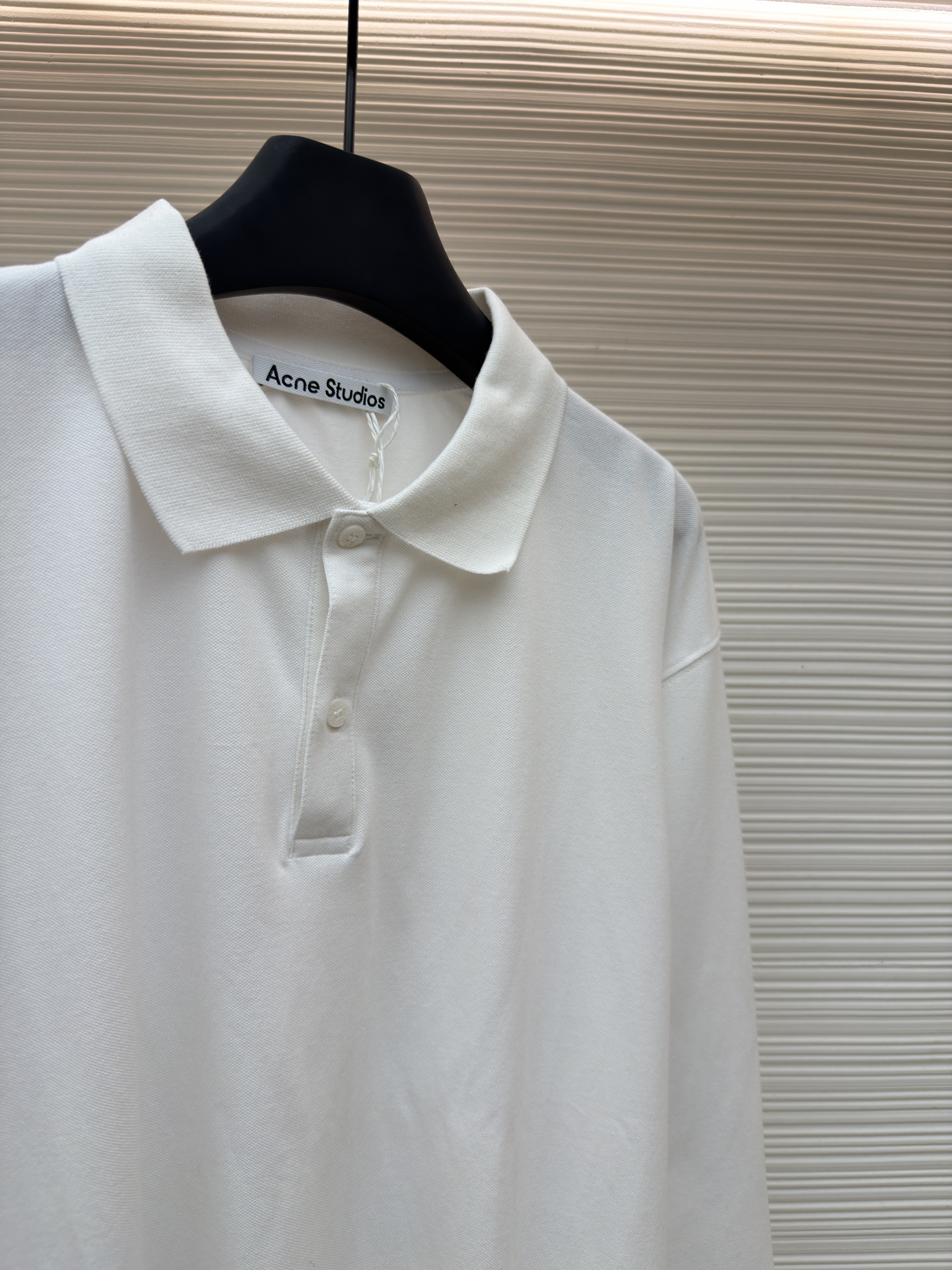 Acne Studios 后背印花徽标翻领衫 Polo衫 长袖 白色 A5
