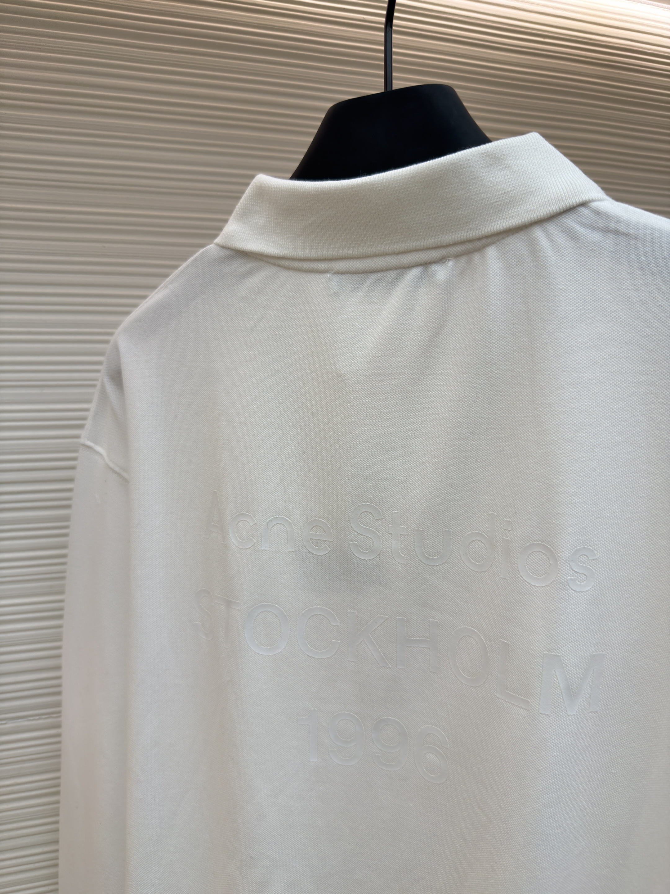 Acne Studios 后背印花徽标翻领衫 Polo衫 长袖 白色 A5