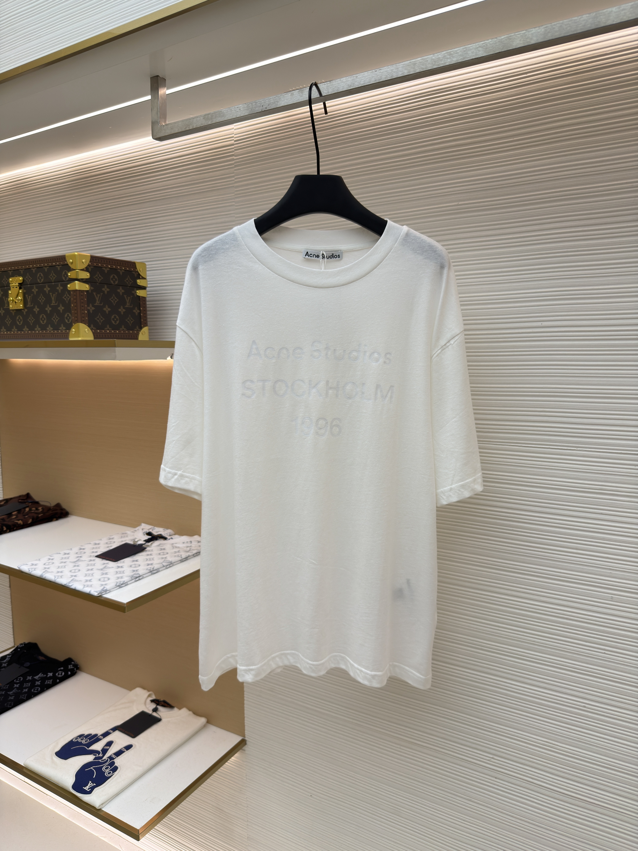 Acne Studios 本白字母圆领T恤 短袖 夏款 白色 A0