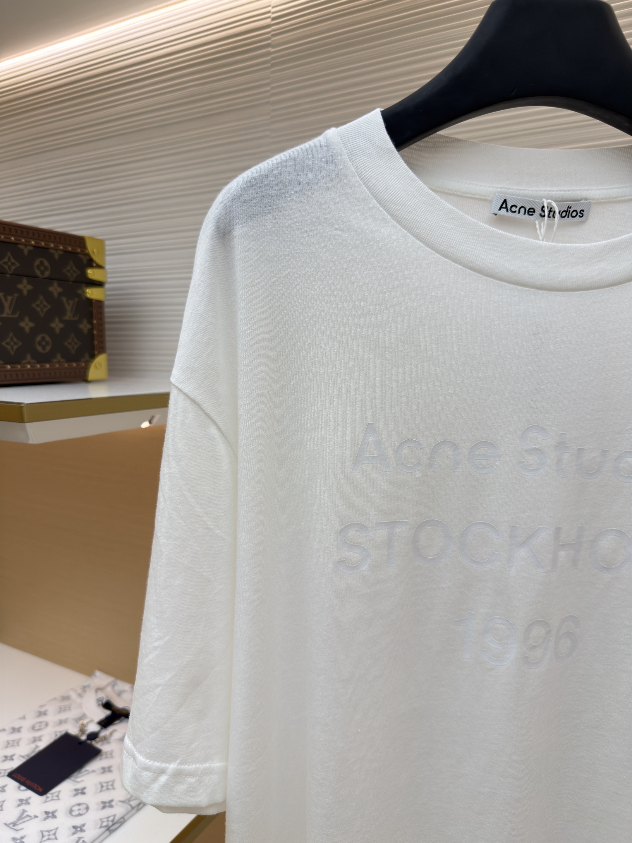 Acne Studios 本白字母圆领T恤 短袖 夏款 白色 A0