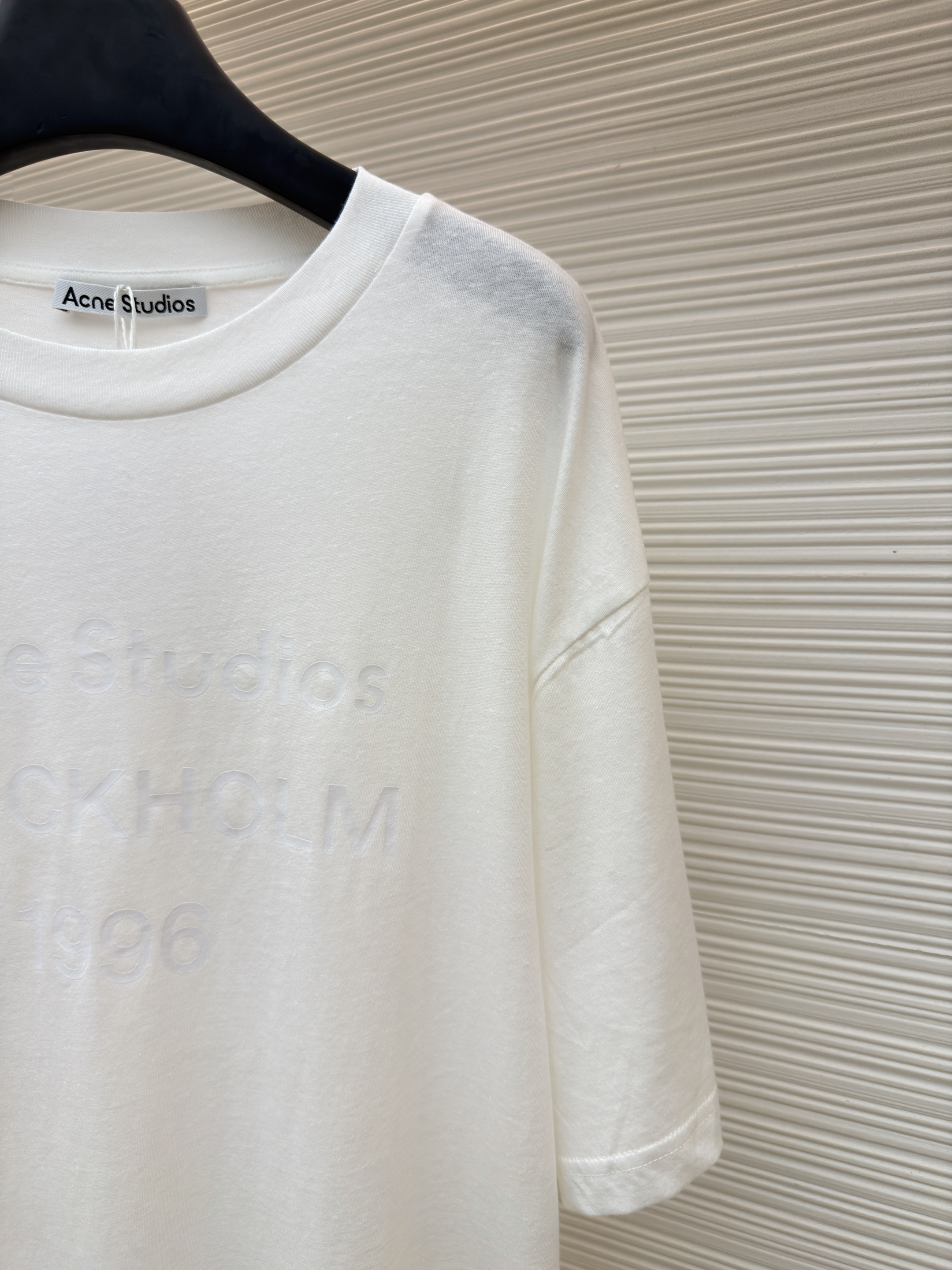Acne Studios 本白字母圆领T恤 短袖 夏款 白色 A0