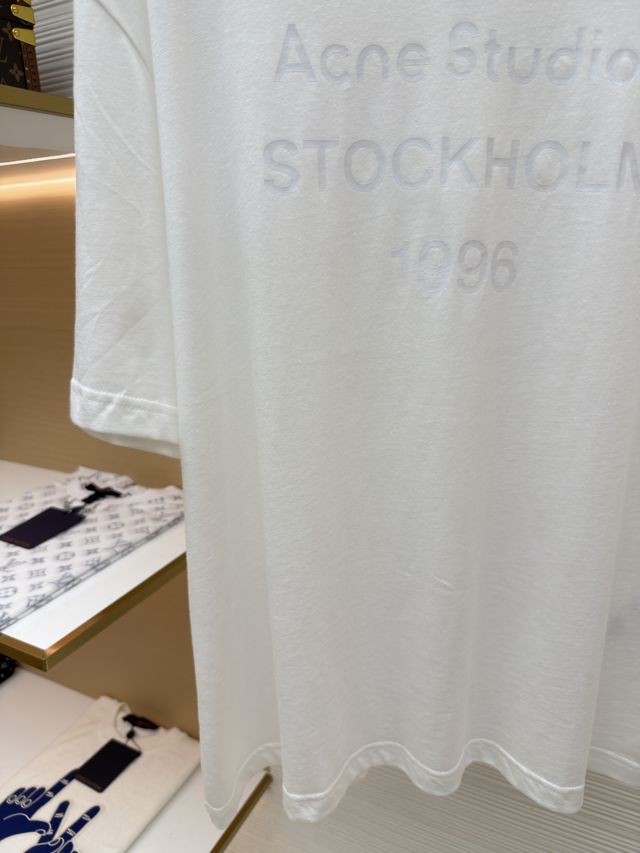 Acne Studios 本白字母圆领T恤 短袖 夏款 白色 A0