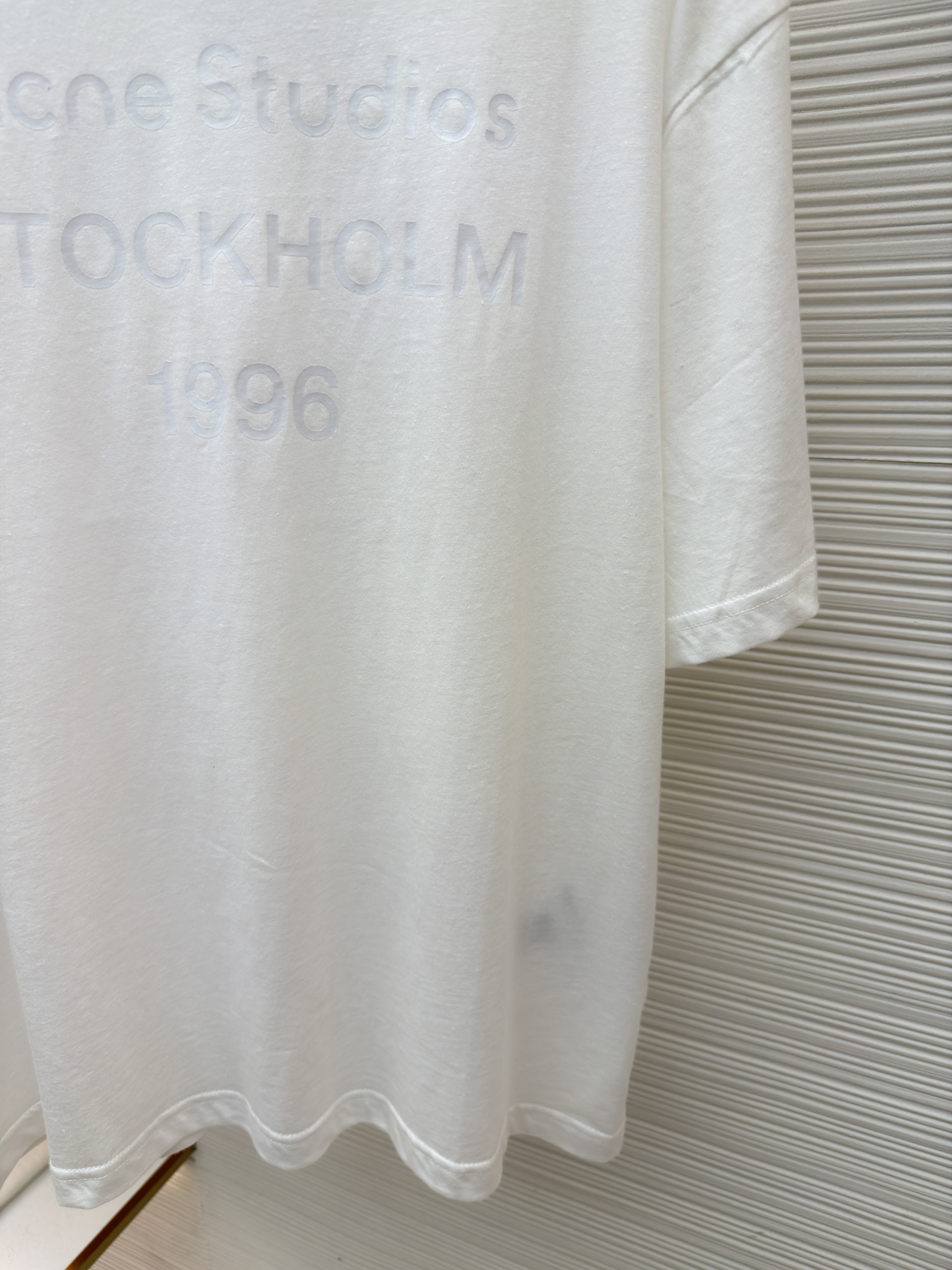Acne Studios 本白字母圆领T恤 短袖 夏款 白色 A0
