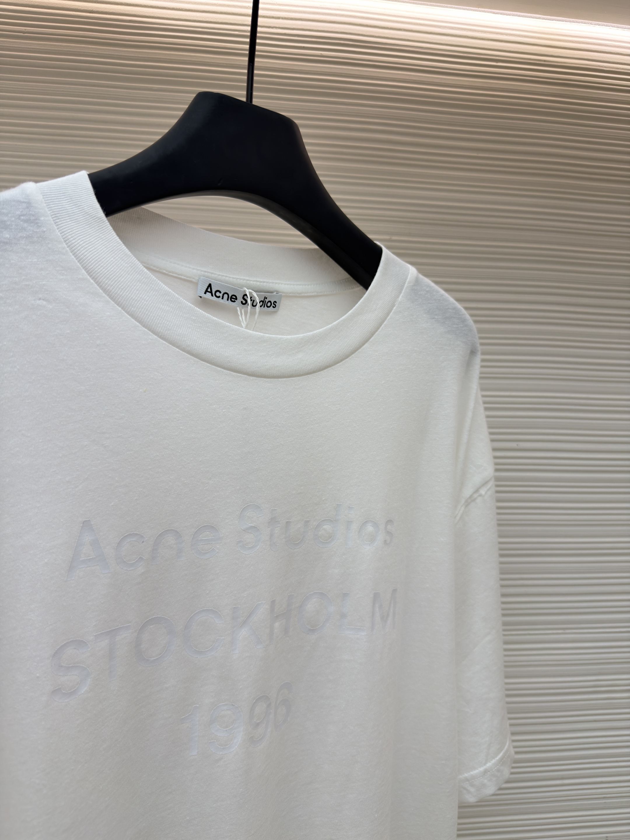 Acne Studios 本白字母圆领T恤 短袖 夏款 白色 A0