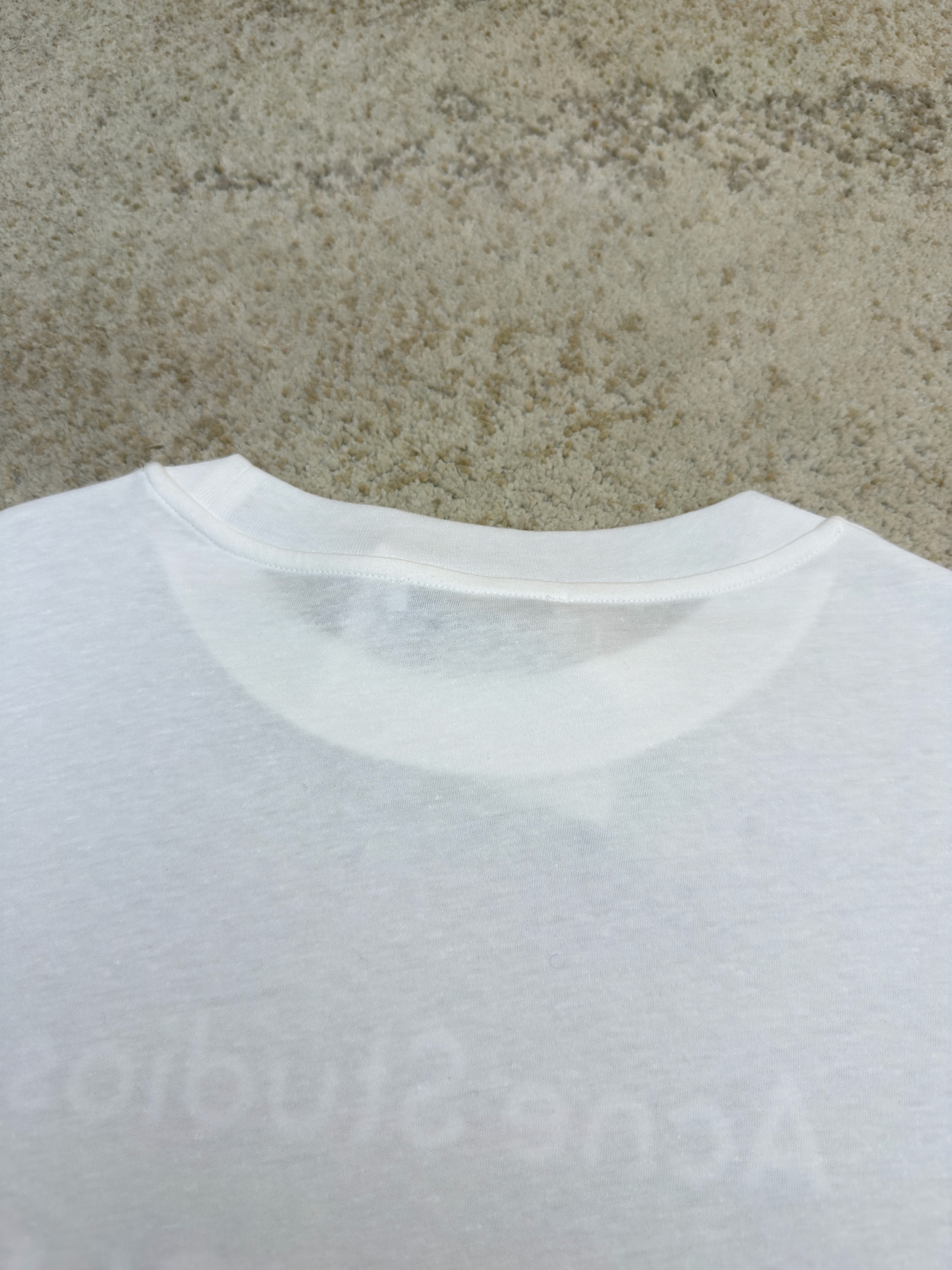 Acne Studios 本白字母圆领T恤 短袖 夏款 白色 A0