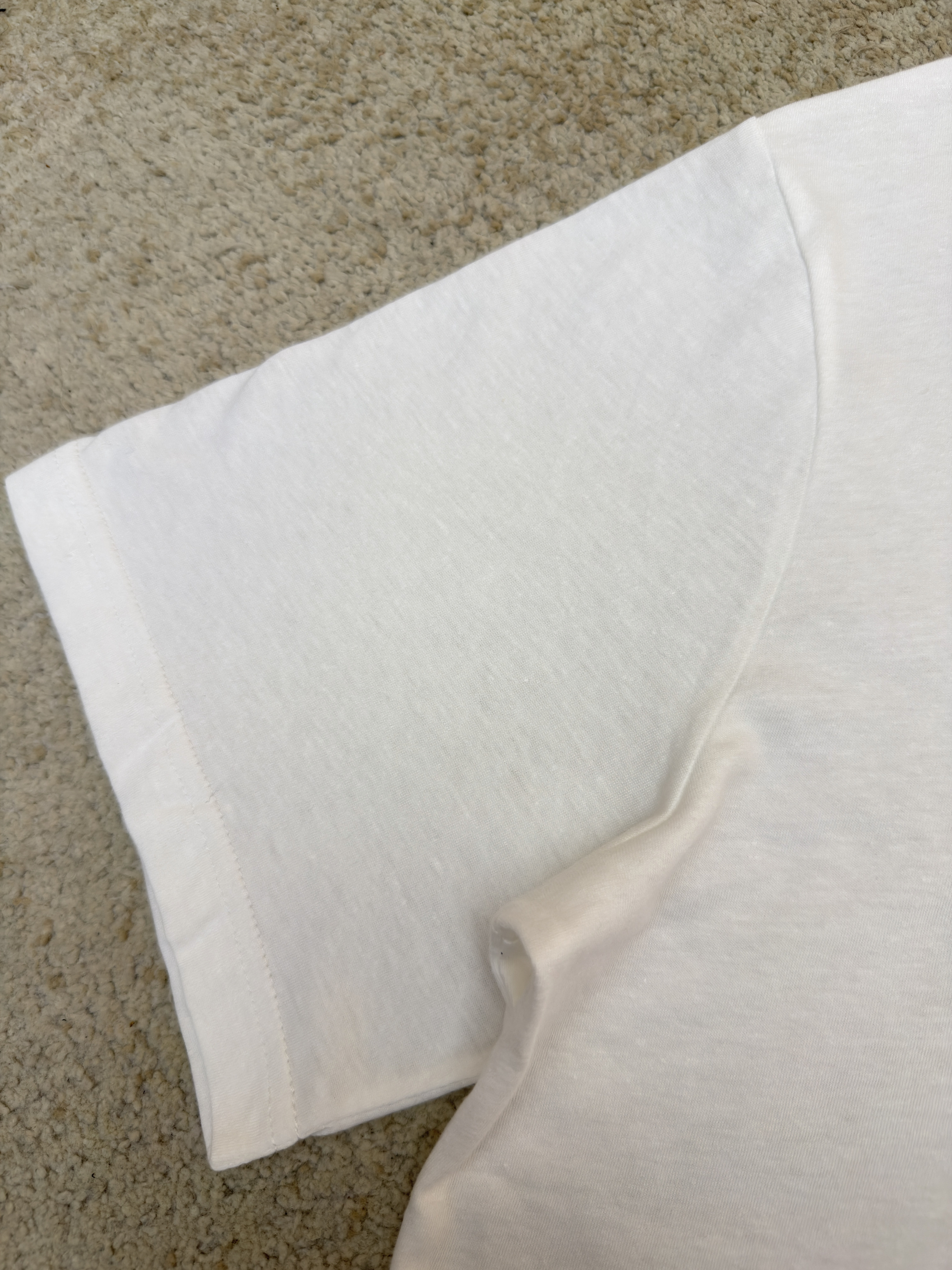 Acne Studios 本白字母圆领T恤 短袖 夏款 白色 A0