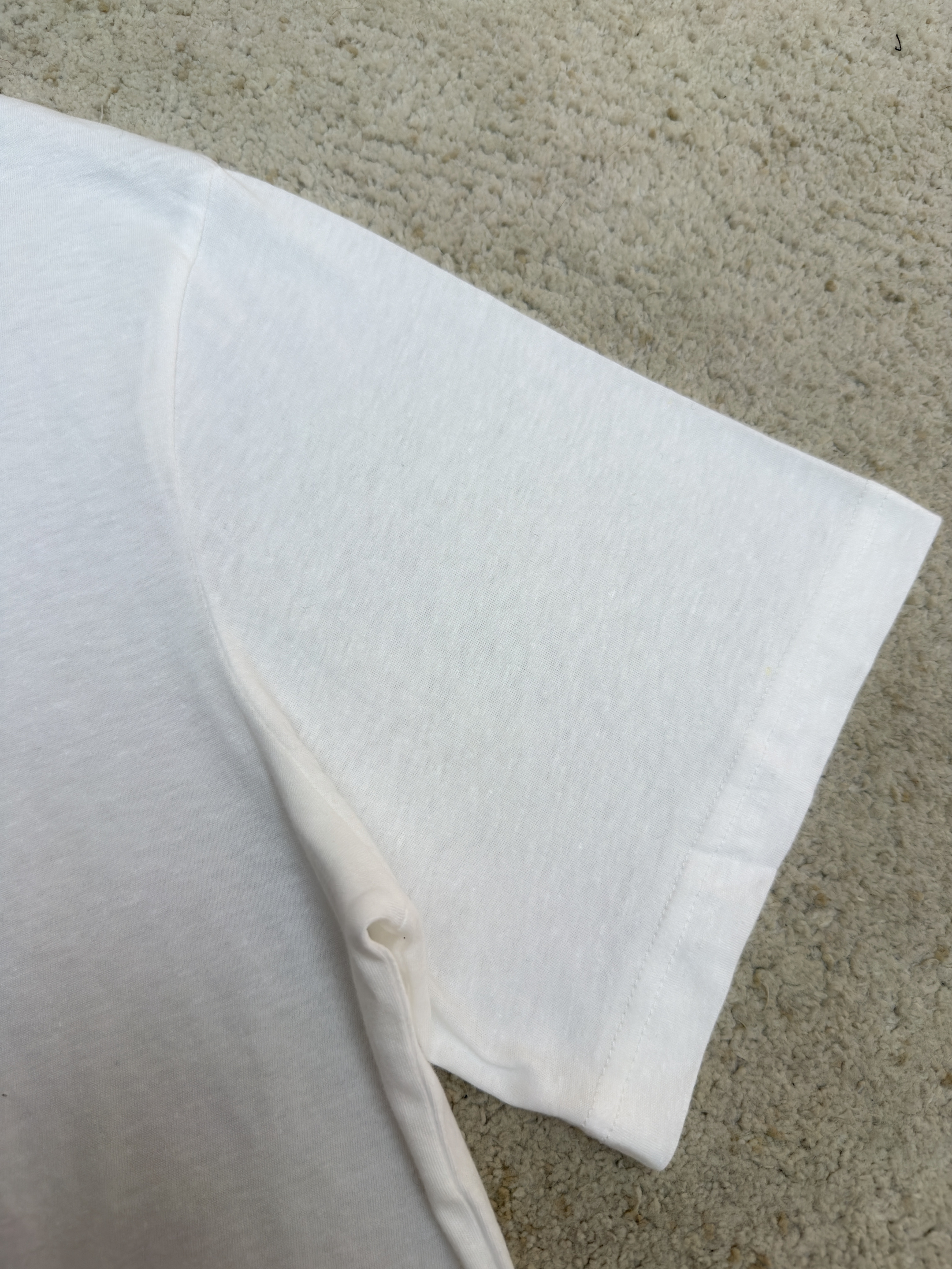 Acne Studios 本白字母圆领T恤 短袖 夏款 白色 A0