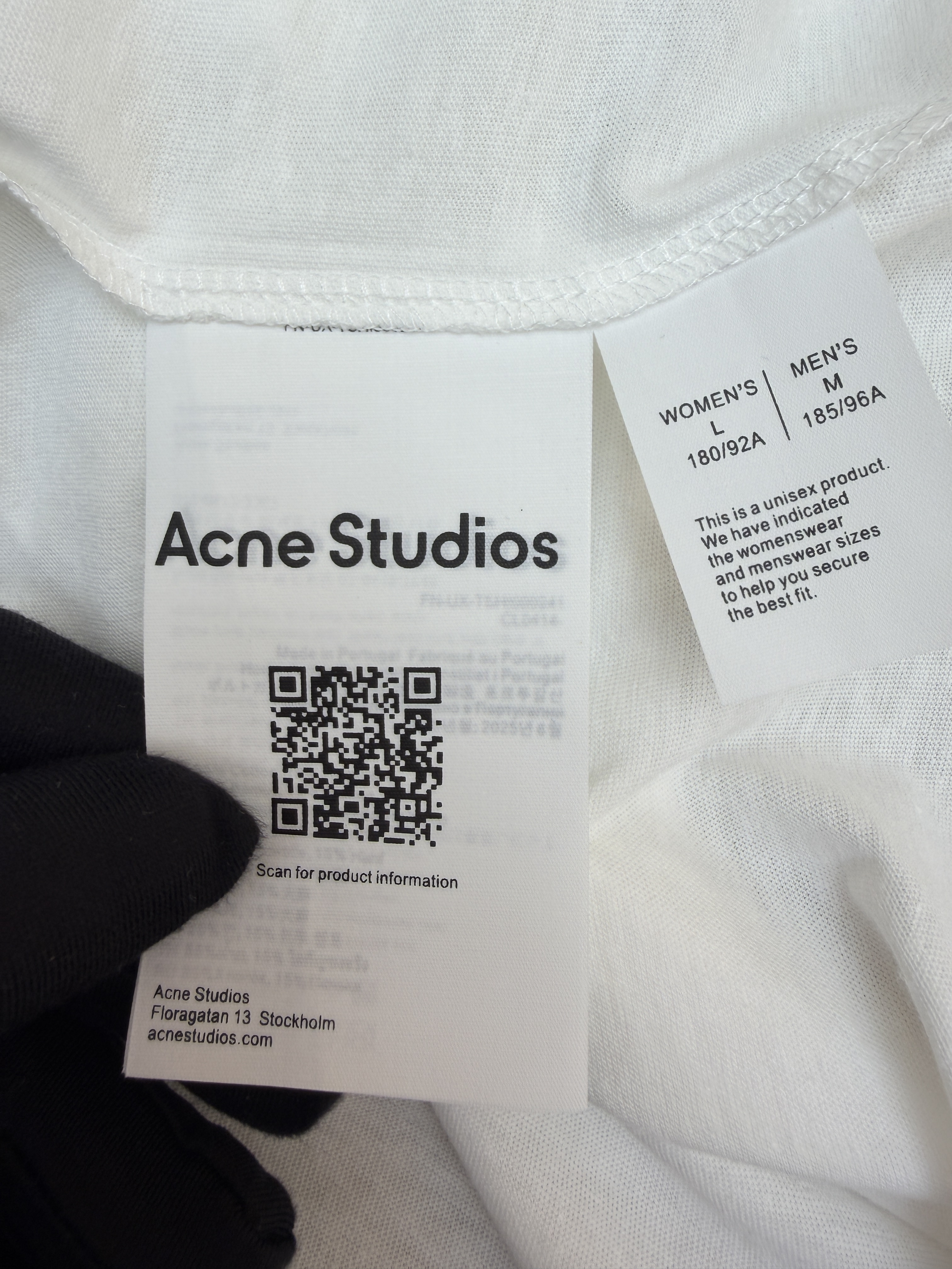 Acne Studios 本白字母圆领T恤 短袖 夏款 白色 A0