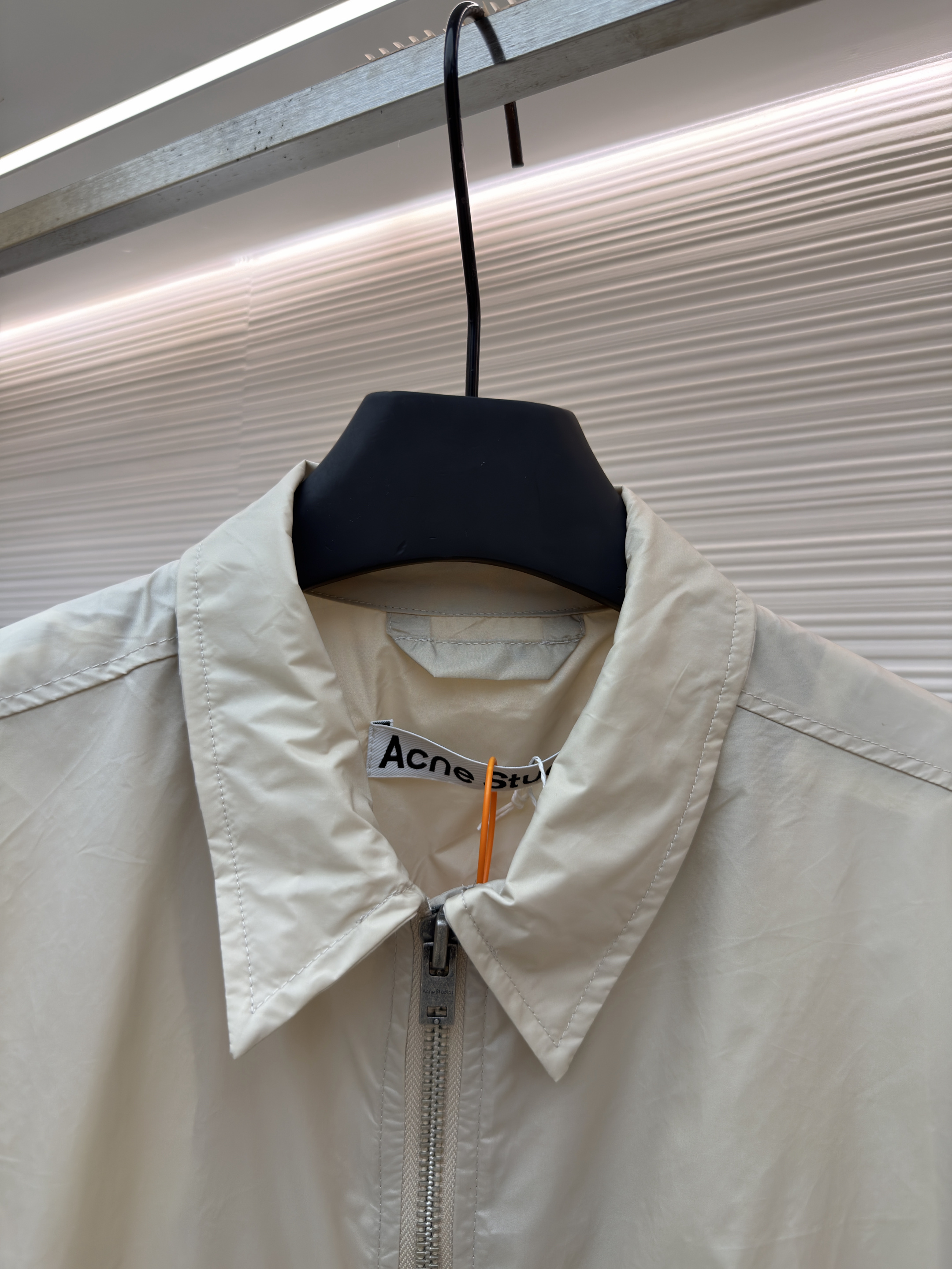 Acne Studios 徽标尼龙拉链夹克 外套 秋冬 长袖 杏色 B5