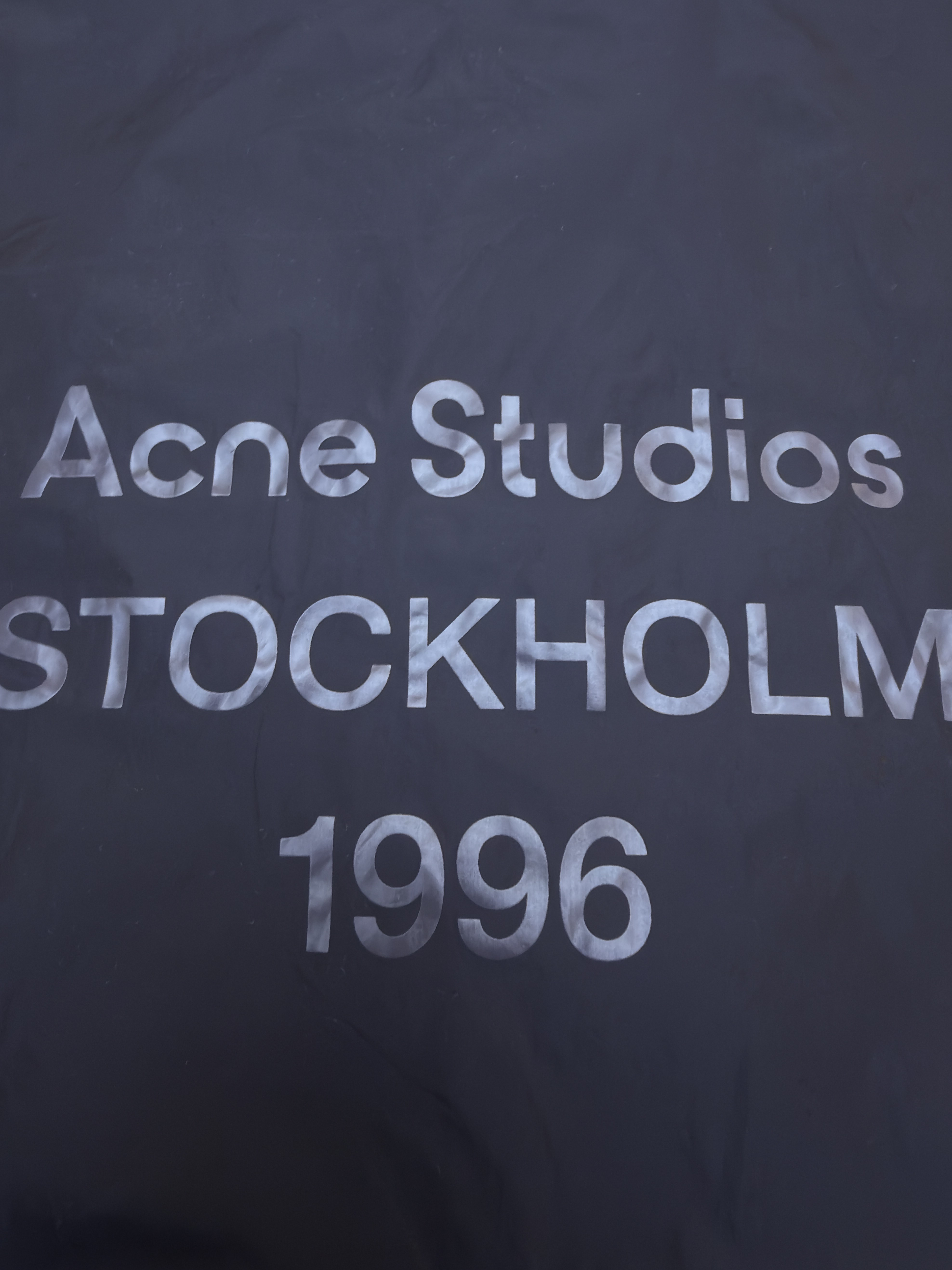 Acne Studios 徽标尼龙拉链夹克 外套 秋冬 长袖 黑色 B5
