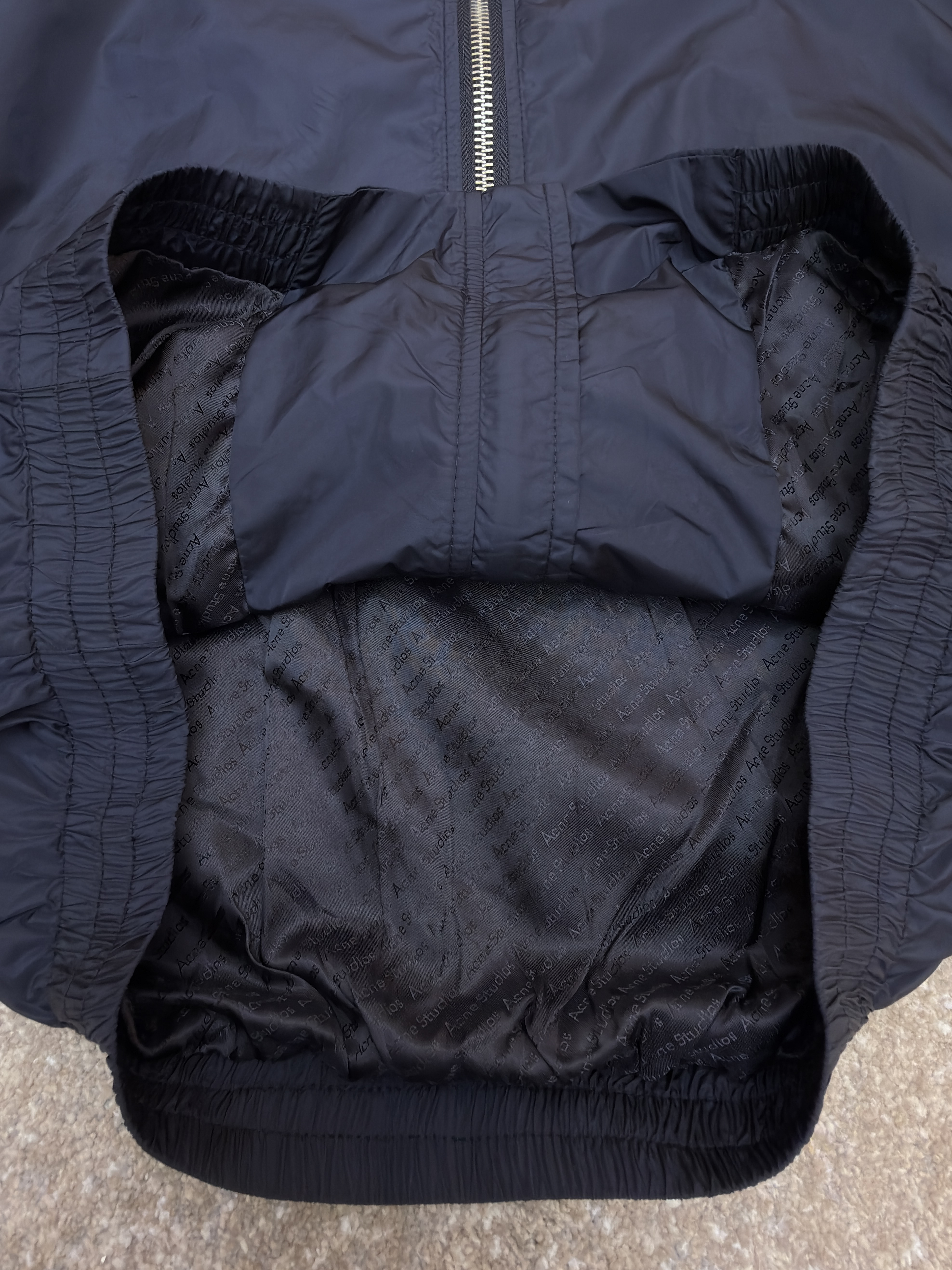 Acne Studios 徽标尼龙拉链夹克 外套 秋冬 长袖 黑色 B5