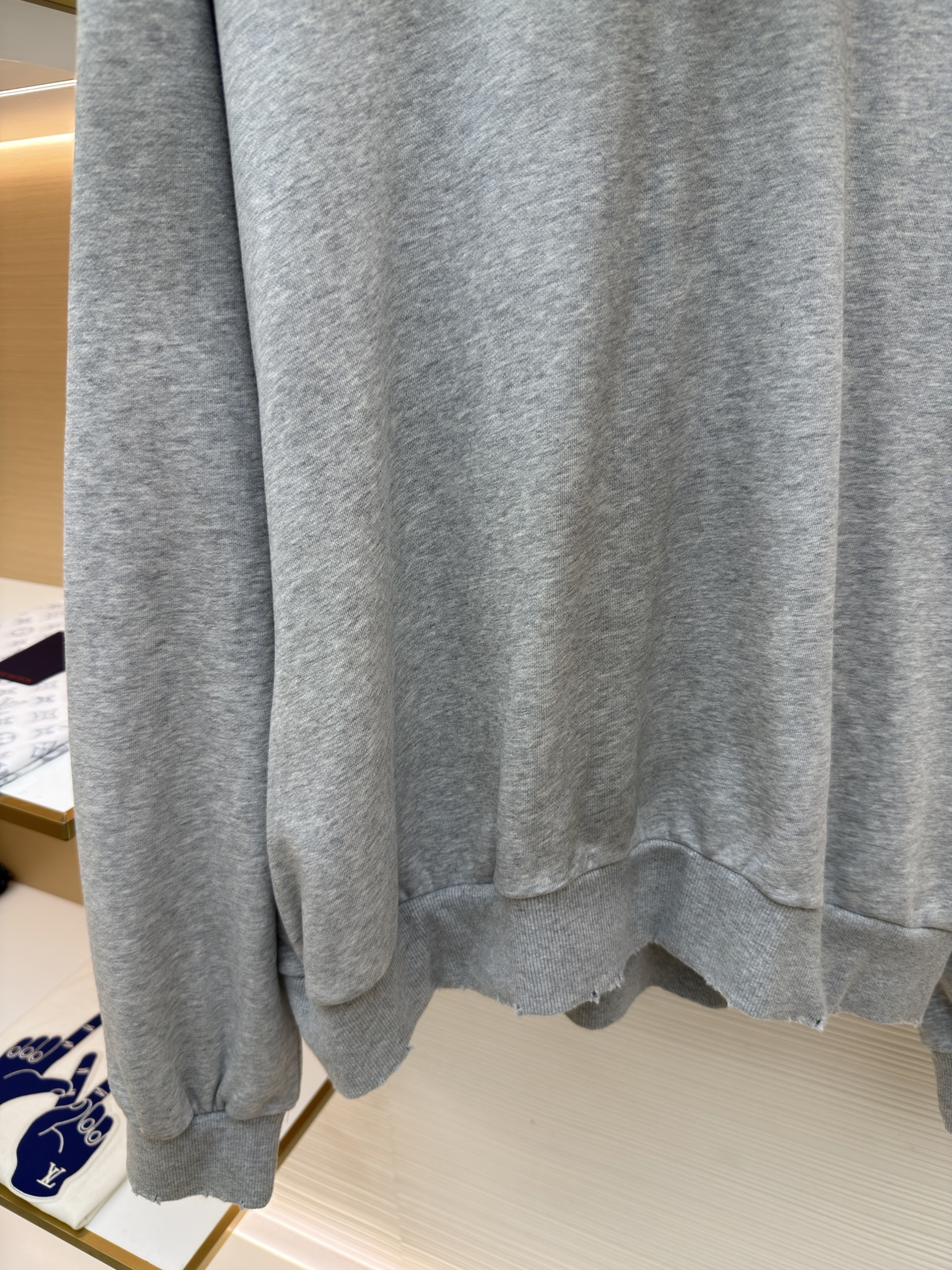 Acne Studios 喷绘做旧徽标连帽卫衣 连帽衫 外套 长袖 灰色 B0