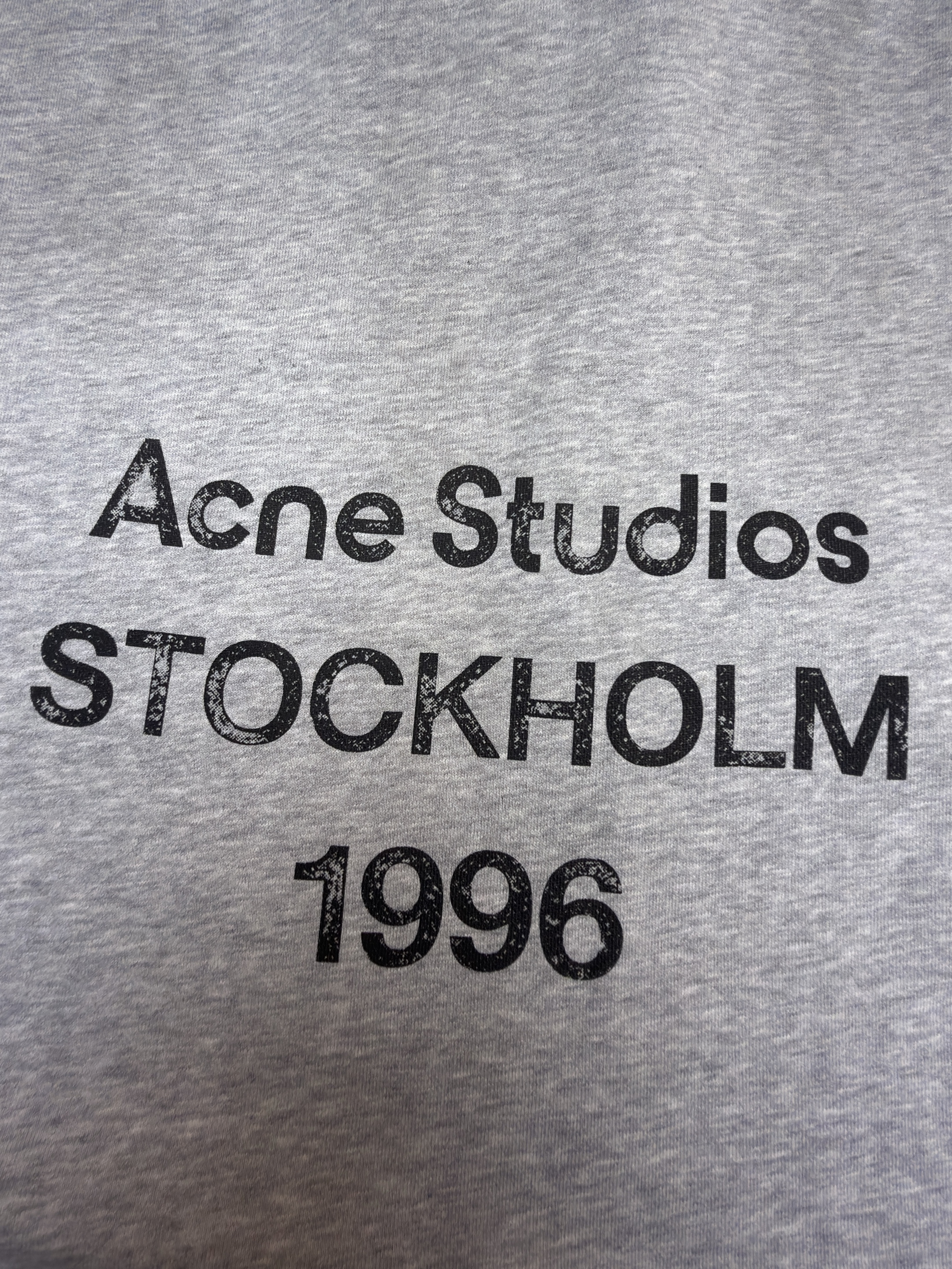 Acne Studios 喷绘做旧徽标连帽卫衣 连帽衫 外套 长袖 灰色 B0