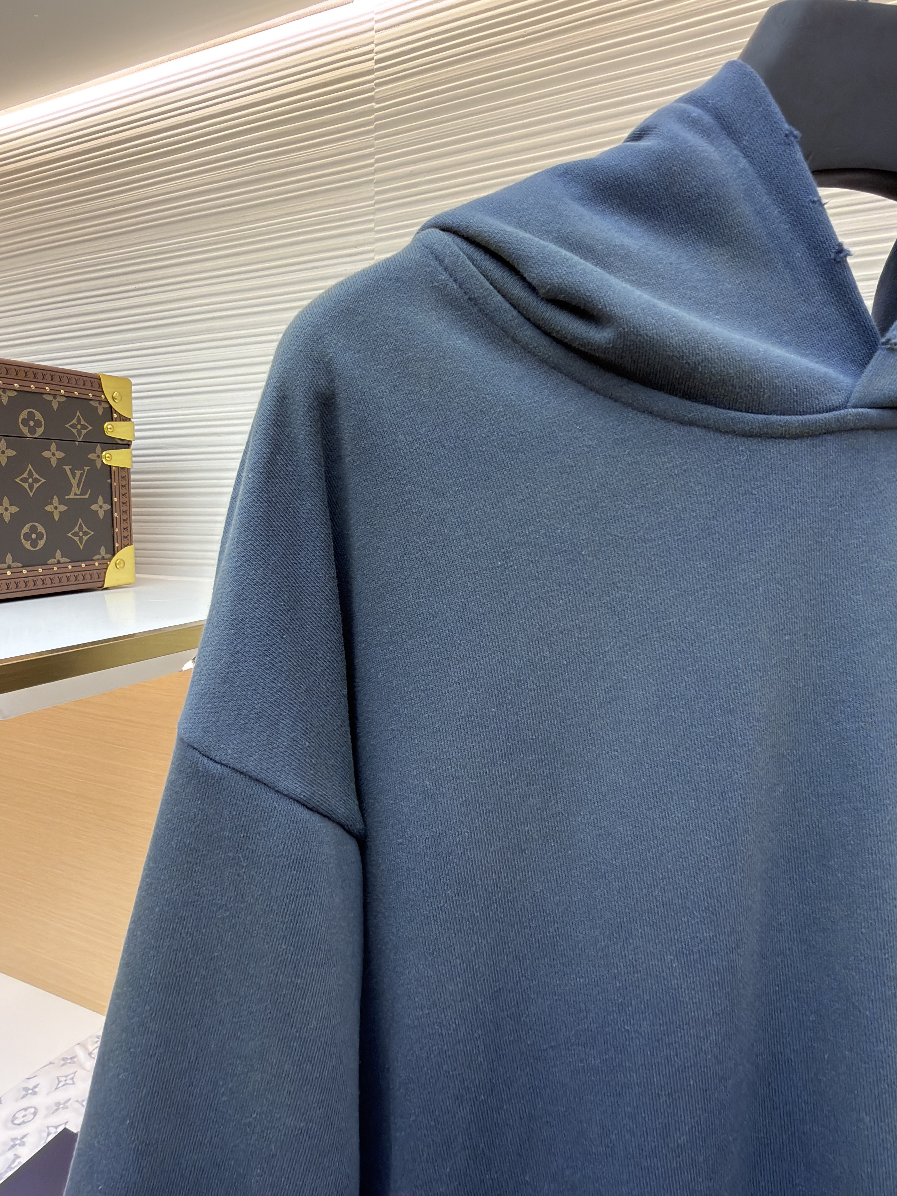 Acne Studios 喷绘做旧徽标连帽卫衣 连帽衫 外套 长袖 蓝色 B0
