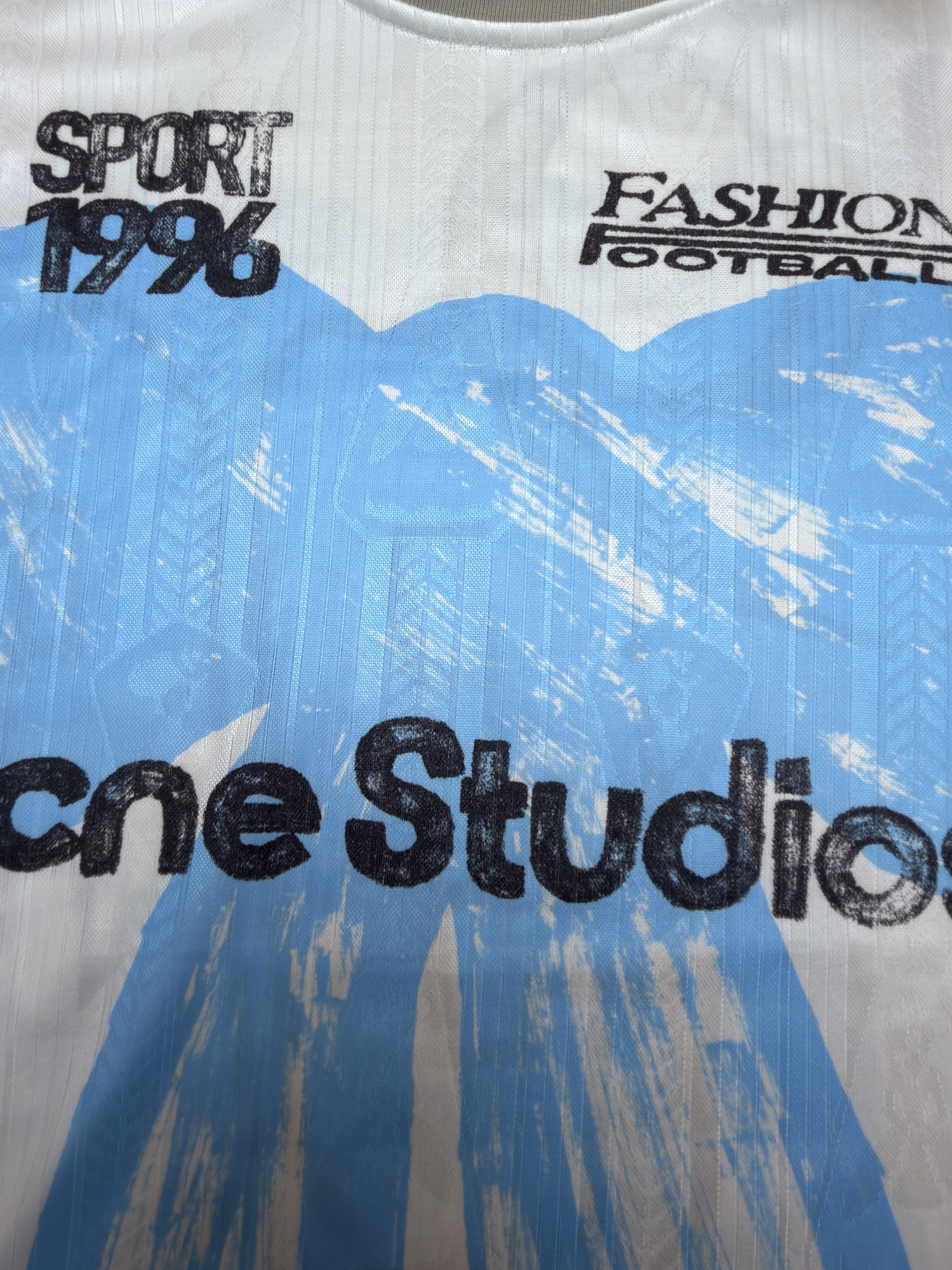 Acne Studios 足球胶囊系列 蝴蝶结徽标球衣 T恤 短袖 白色 A0 CL0458-8