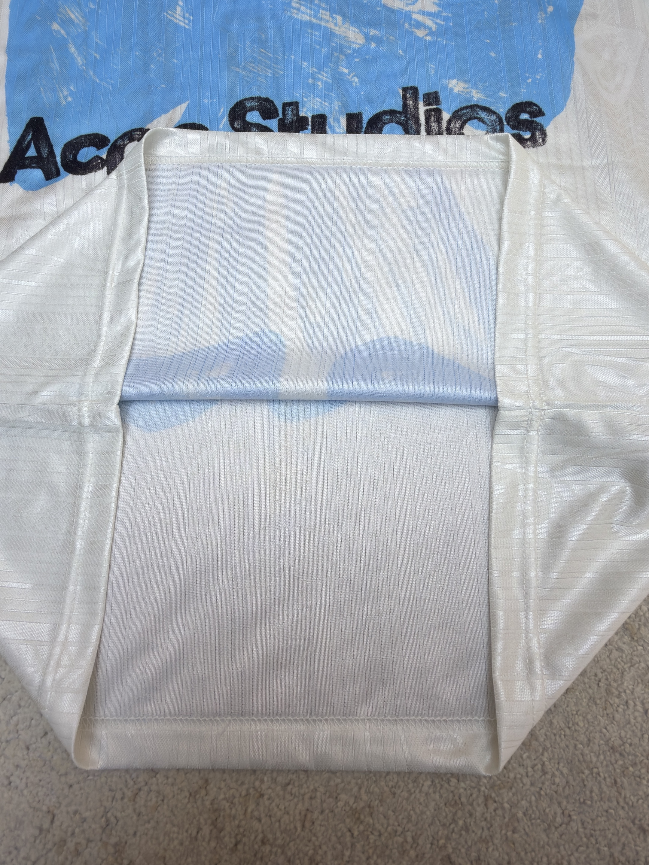 Acne Studios 足球胶囊系列 蝴蝶结徽标球衣 T恤 短袖 白色 A0 CL0458-8