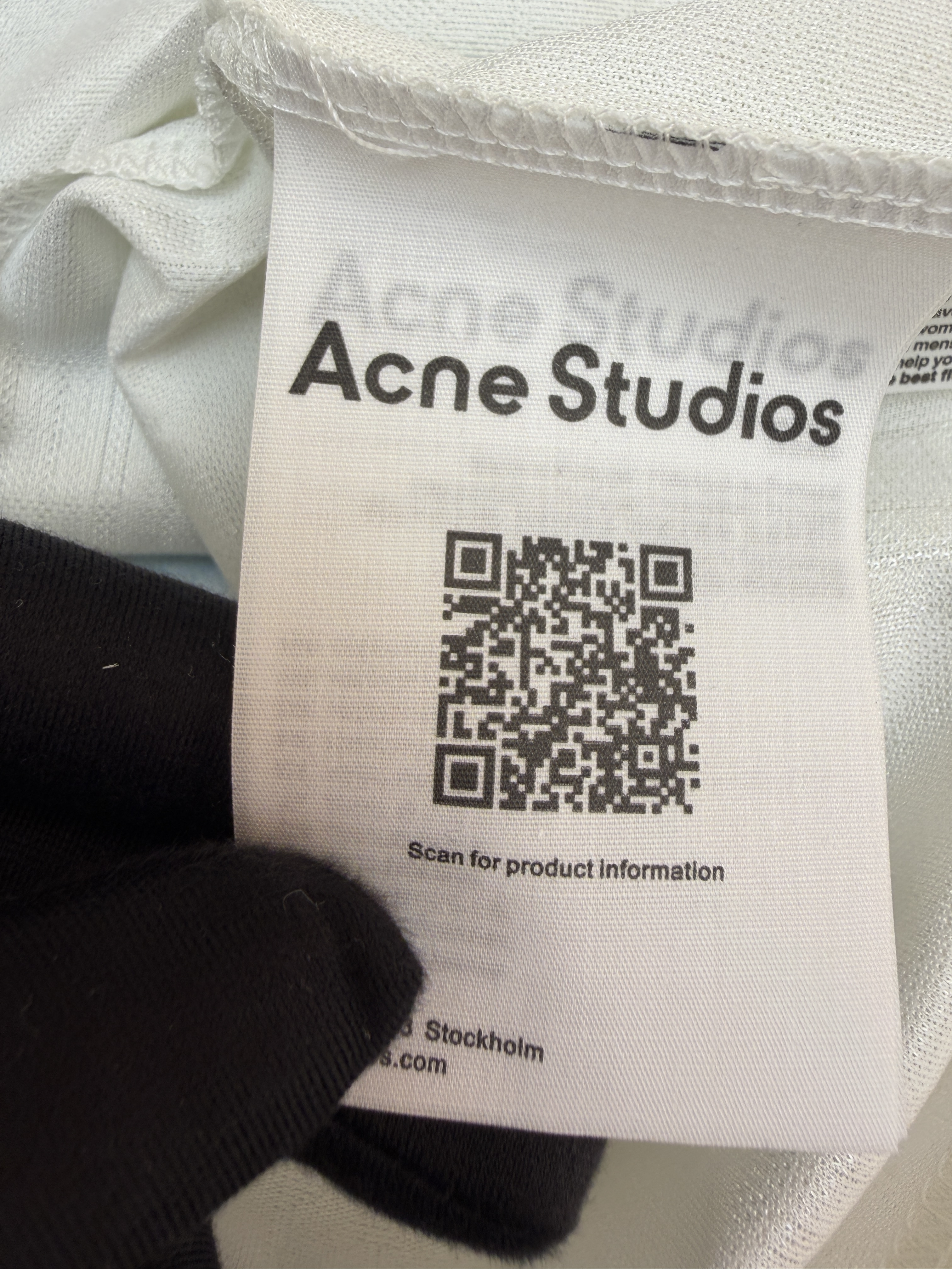 Acne Studios 足球胶囊系列 蝴蝶结徽标球衣 T恤 短袖 白色 A0 CL0458-8