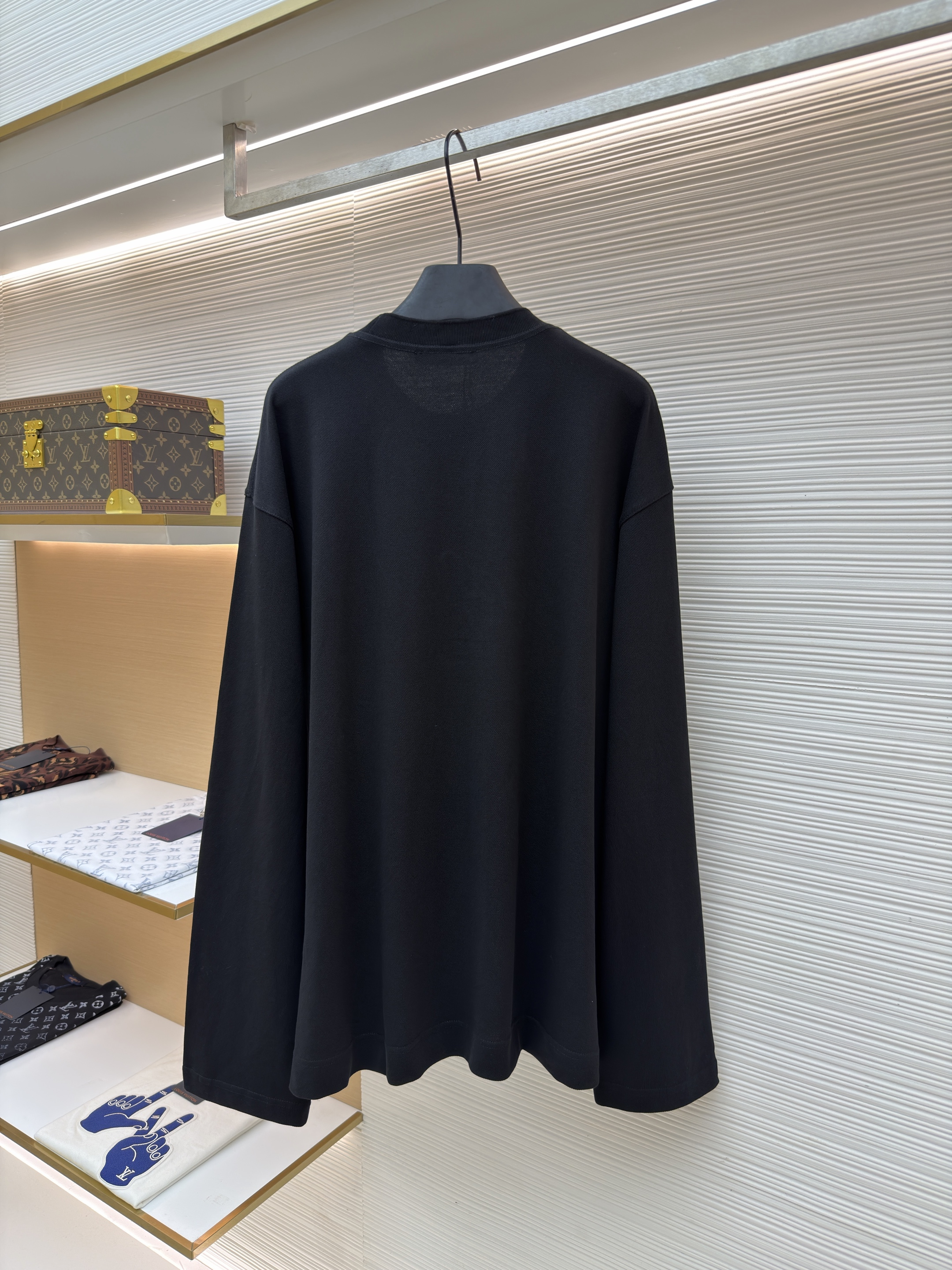 Acne Studios 刺绣徽标圆领T恤 打底衫 长袖 黑色 A5 