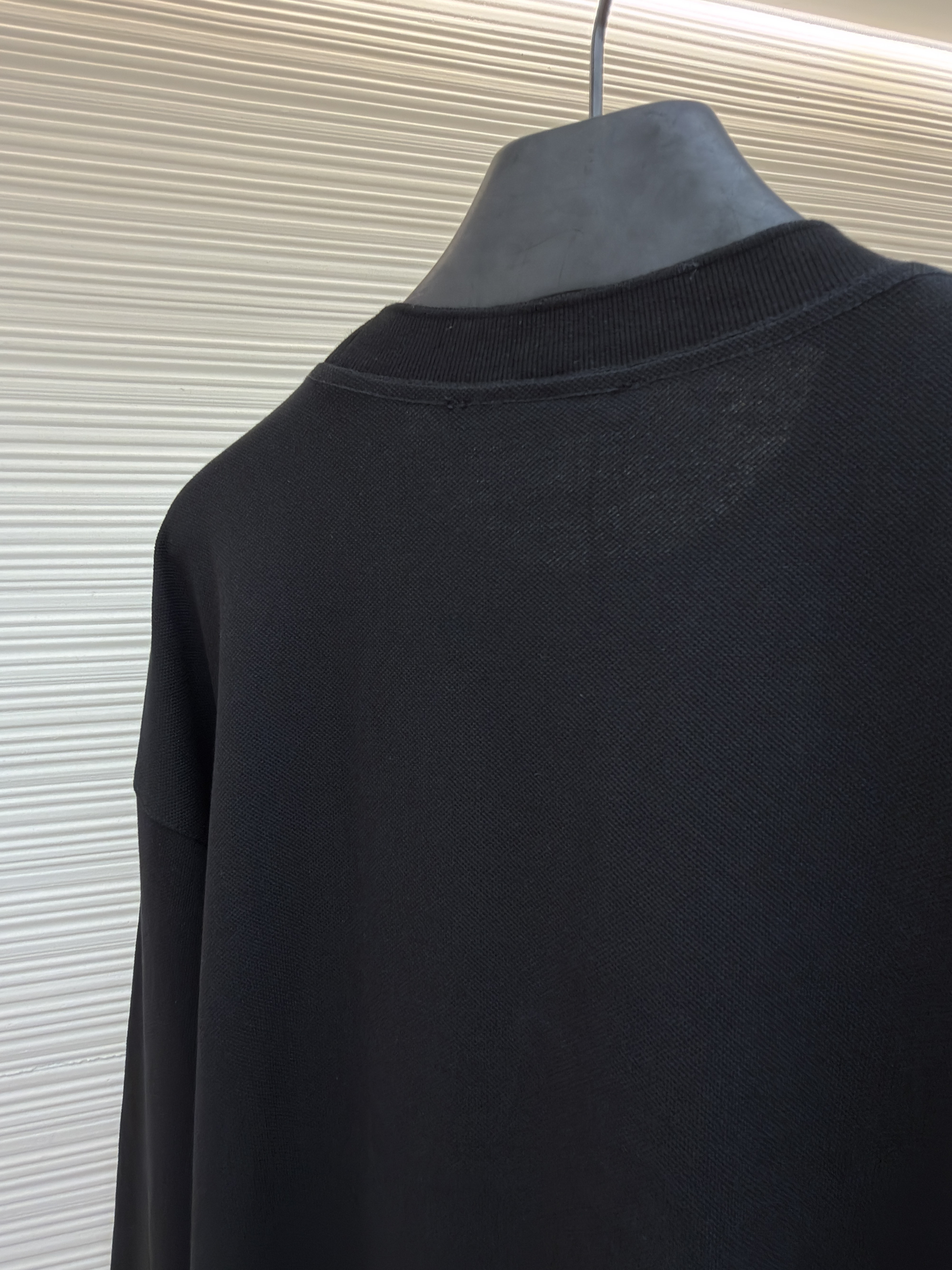 Acne Studios 刺绣徽标圆领T恤 打底衫 长袖 黑色 A5 