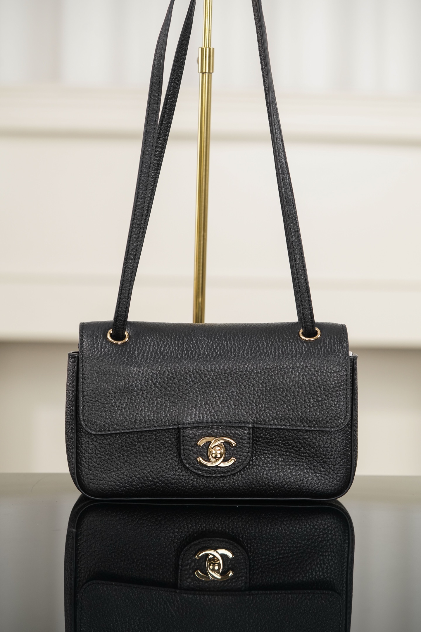 mini CHANEL 26B CF grained calfskin  (Black ) A5-AS6573-B24332-94305