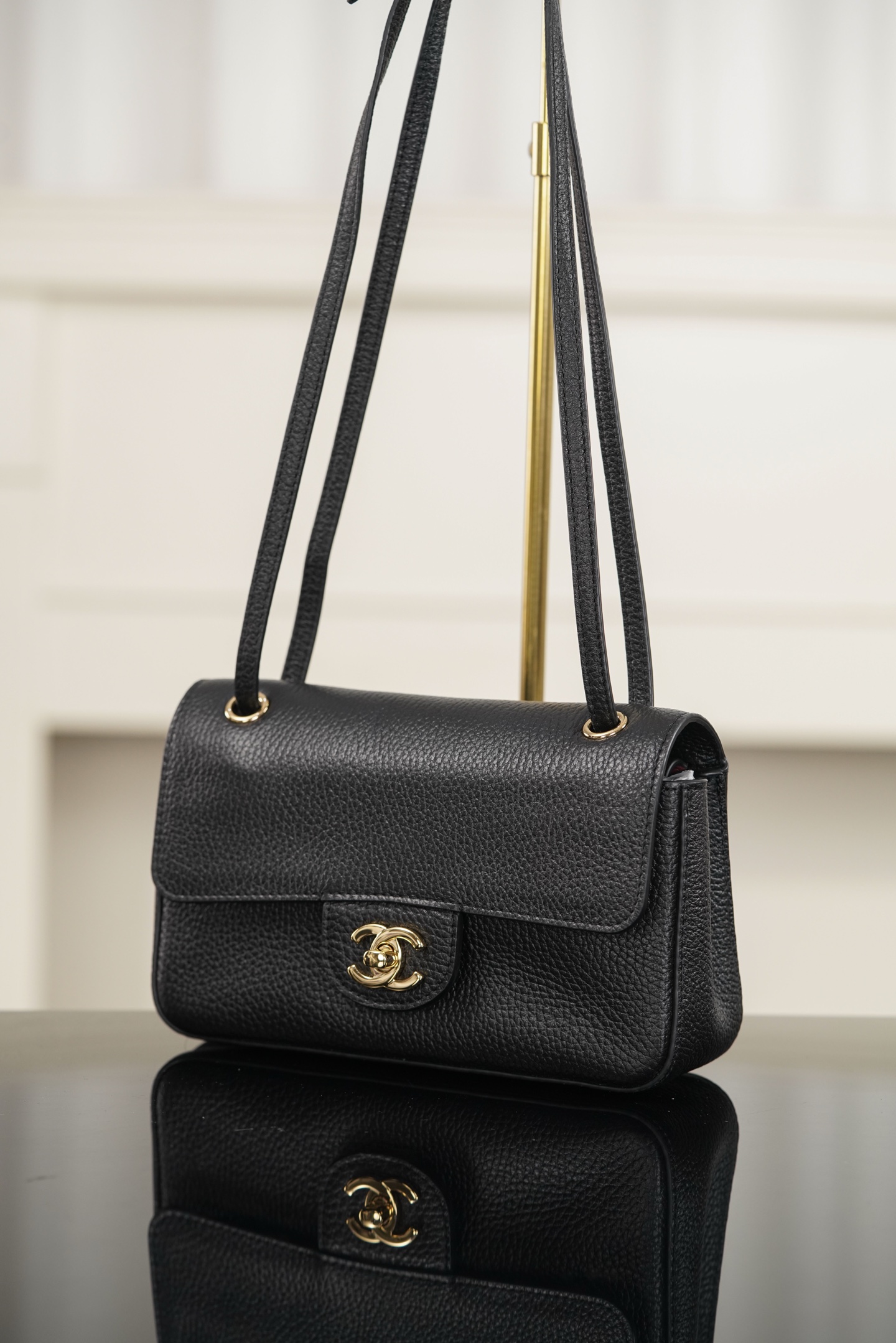 mini CHANEL 26B CF grained calfskin  (Black ) A5-AS6573-B24332-94305