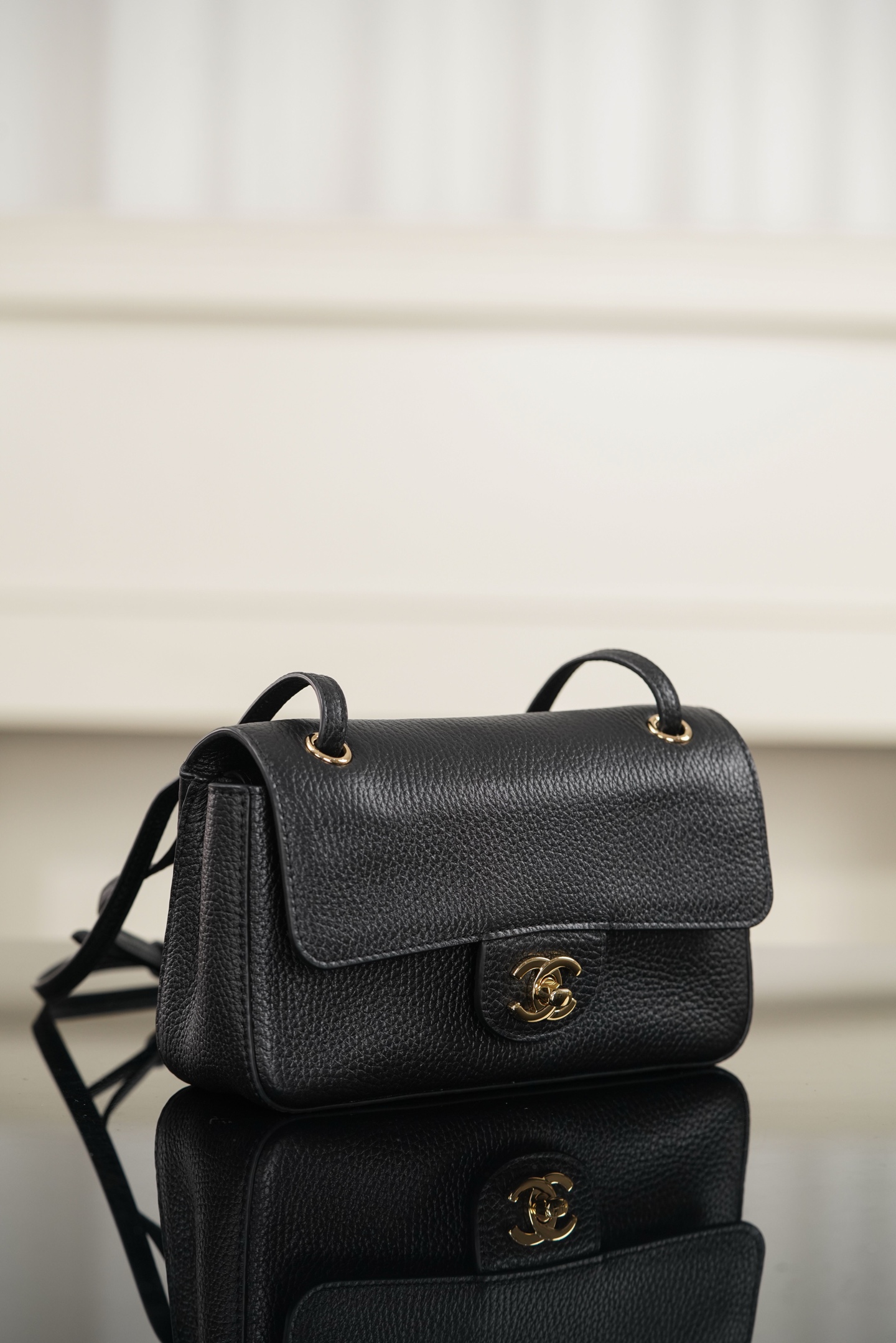 mini CHANEL 26B CF grained calfskin  (Black ) A5-AS6573-B24332-94305
