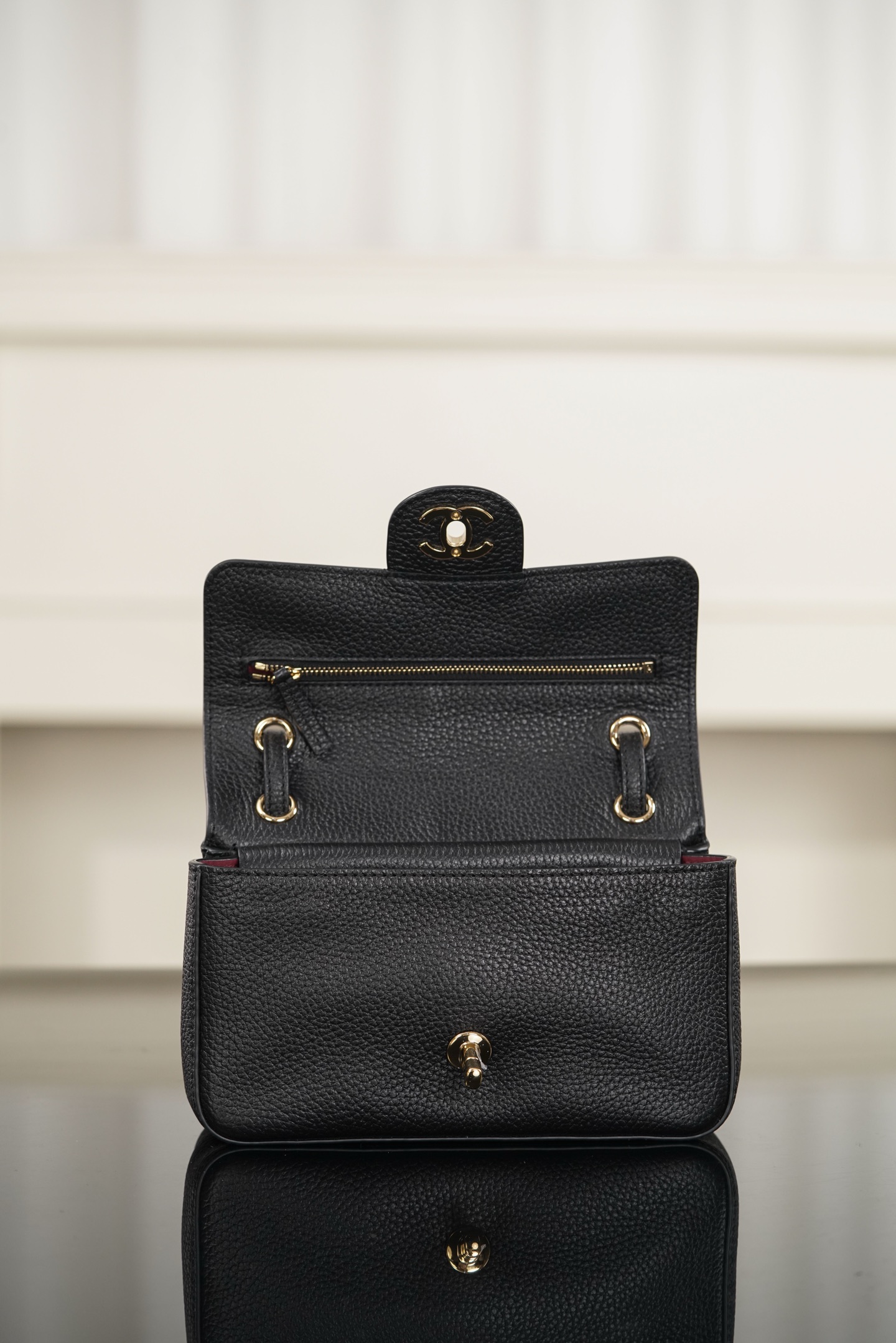 mini CHANEL 26B CF grained calfskin  (Black ) A5-AS6573-B24332-94305