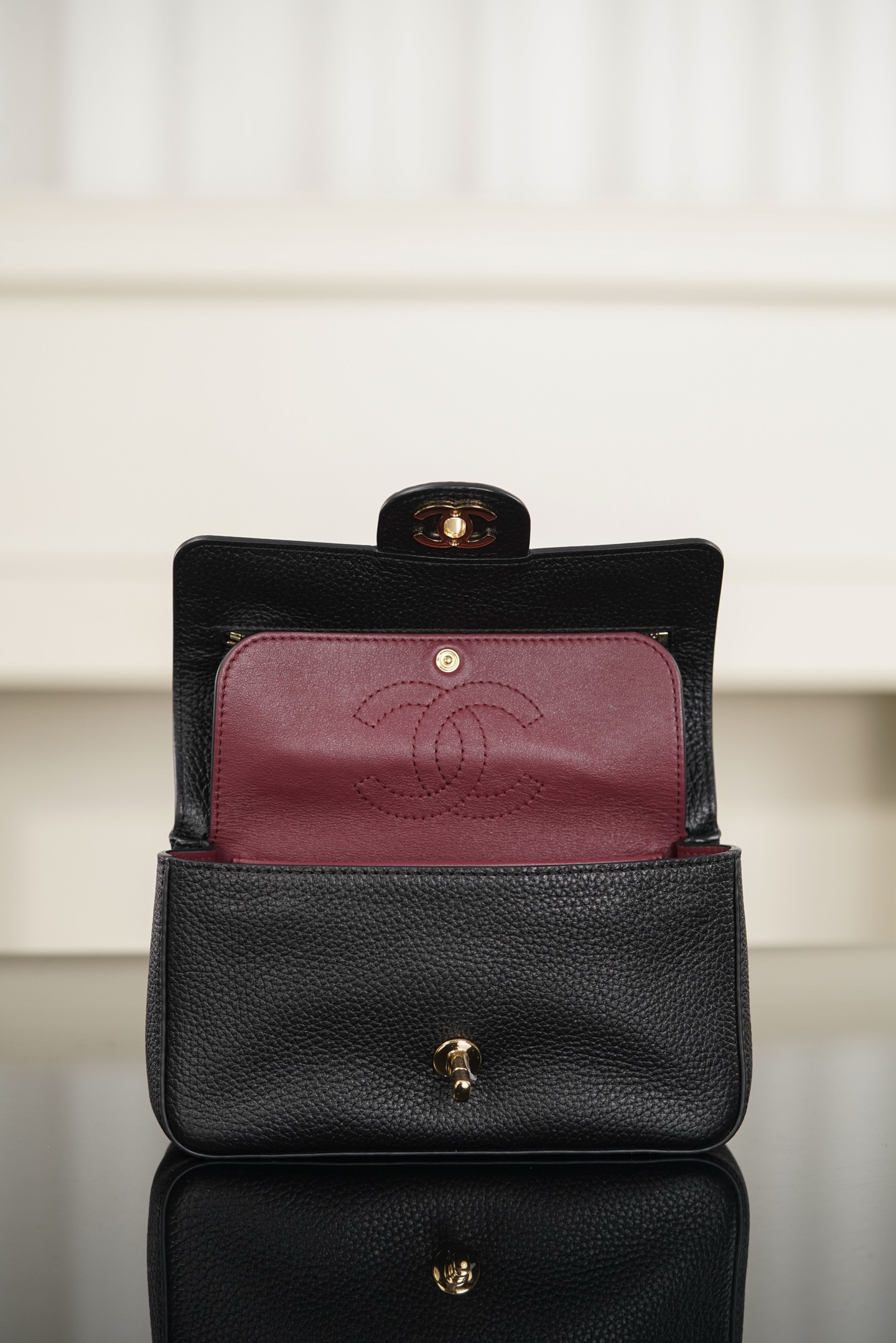 mini CHANEL 26B CF grained calfskin  (Black ) A5-AS6573-B24332-94305