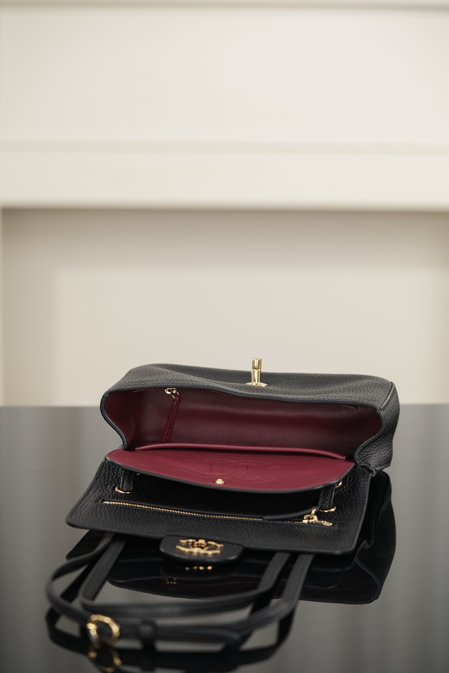 mini CHANEL 26B CF grained calfskin  (Black ) A5-AS6573-B24332-94305