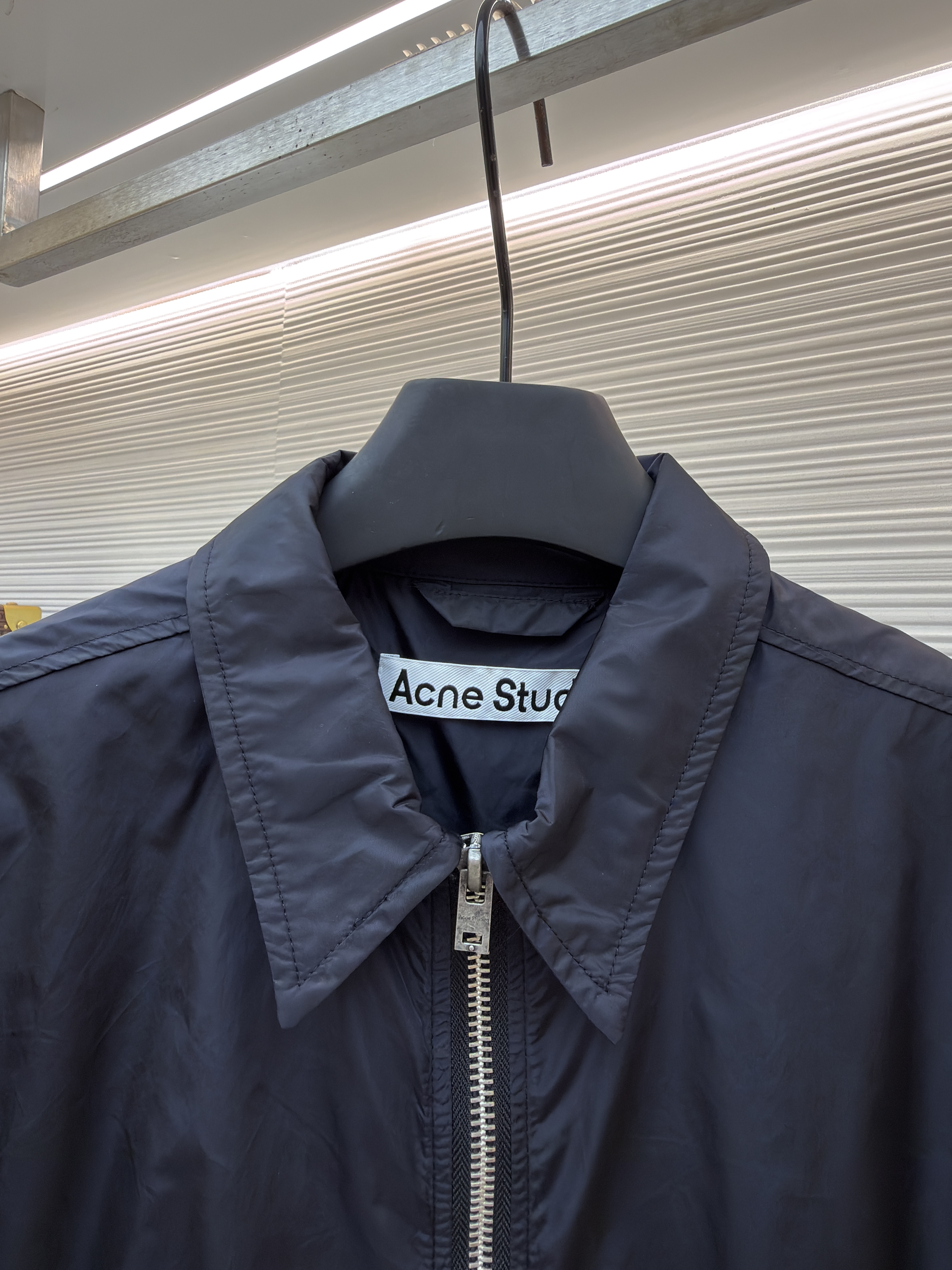 Acne Studios 徽标尼龙拉链夹克 外套 秋冬 长袖 黑色 B5