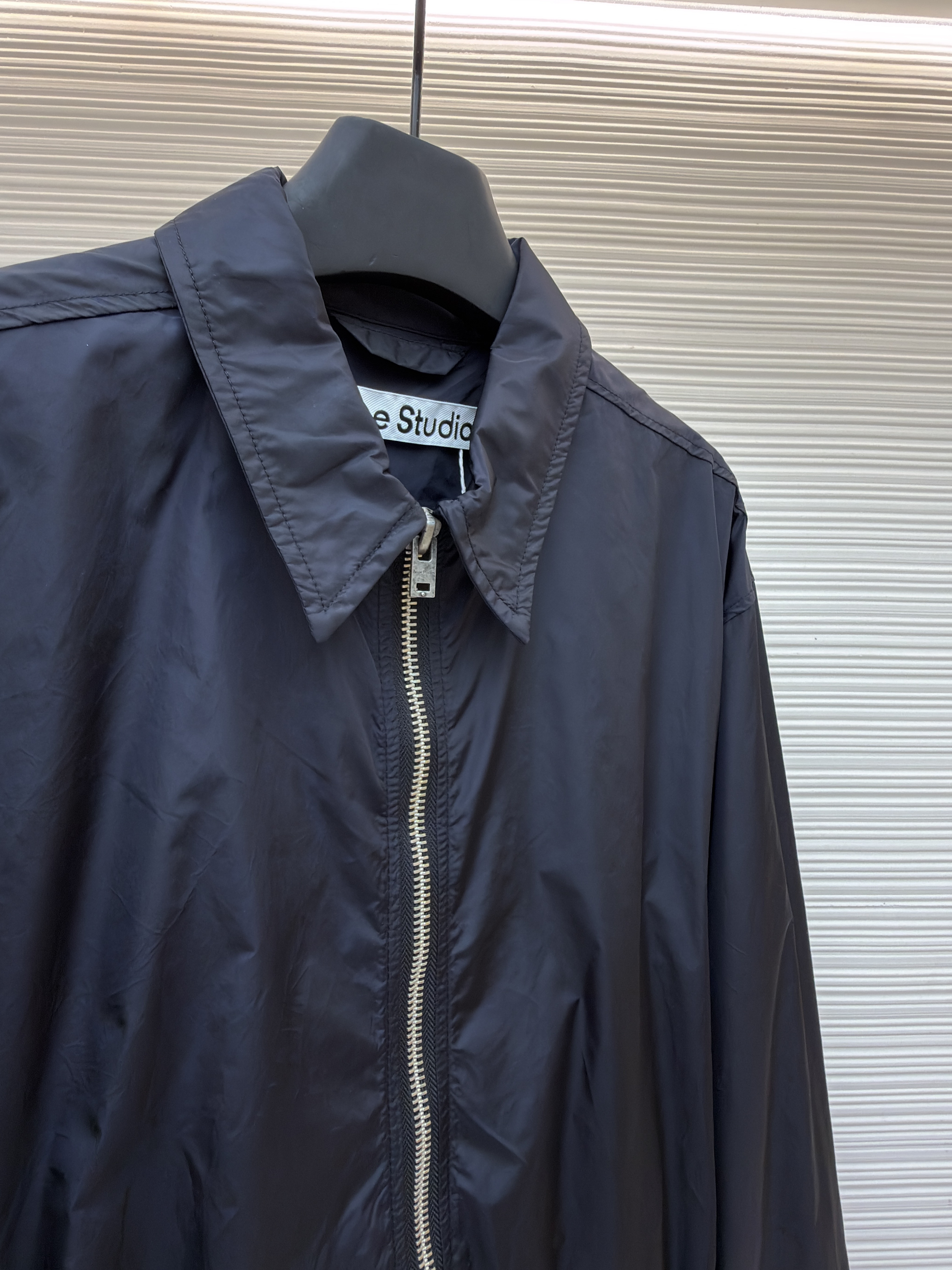 Acne Studios 徽标尼龙拉链夹克 外套 秋冬 长袖 黑色 B5