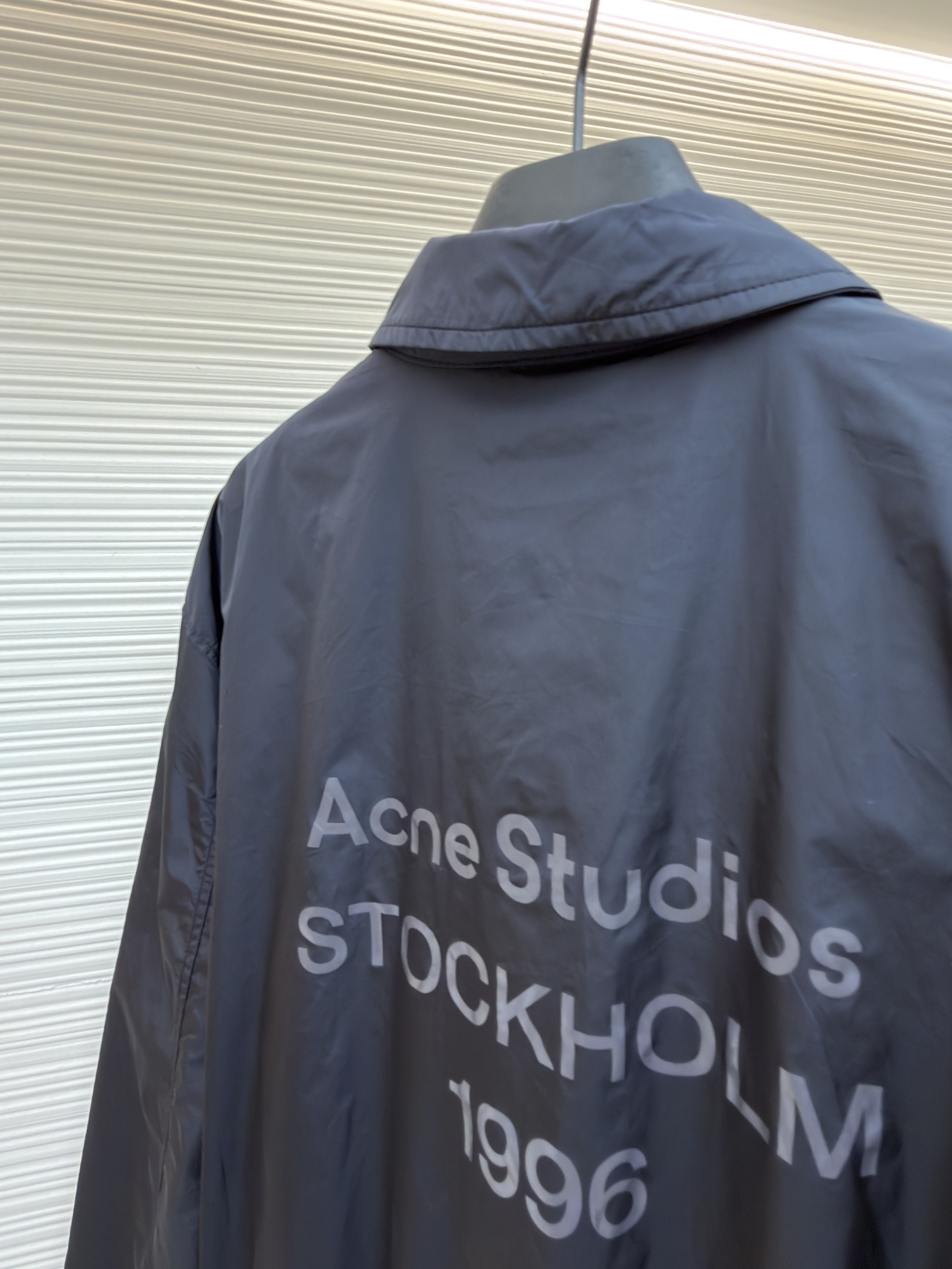 Acne Studios 徽标尼龙拉链夹克 外套 秋冬 长袖 黑色 B5