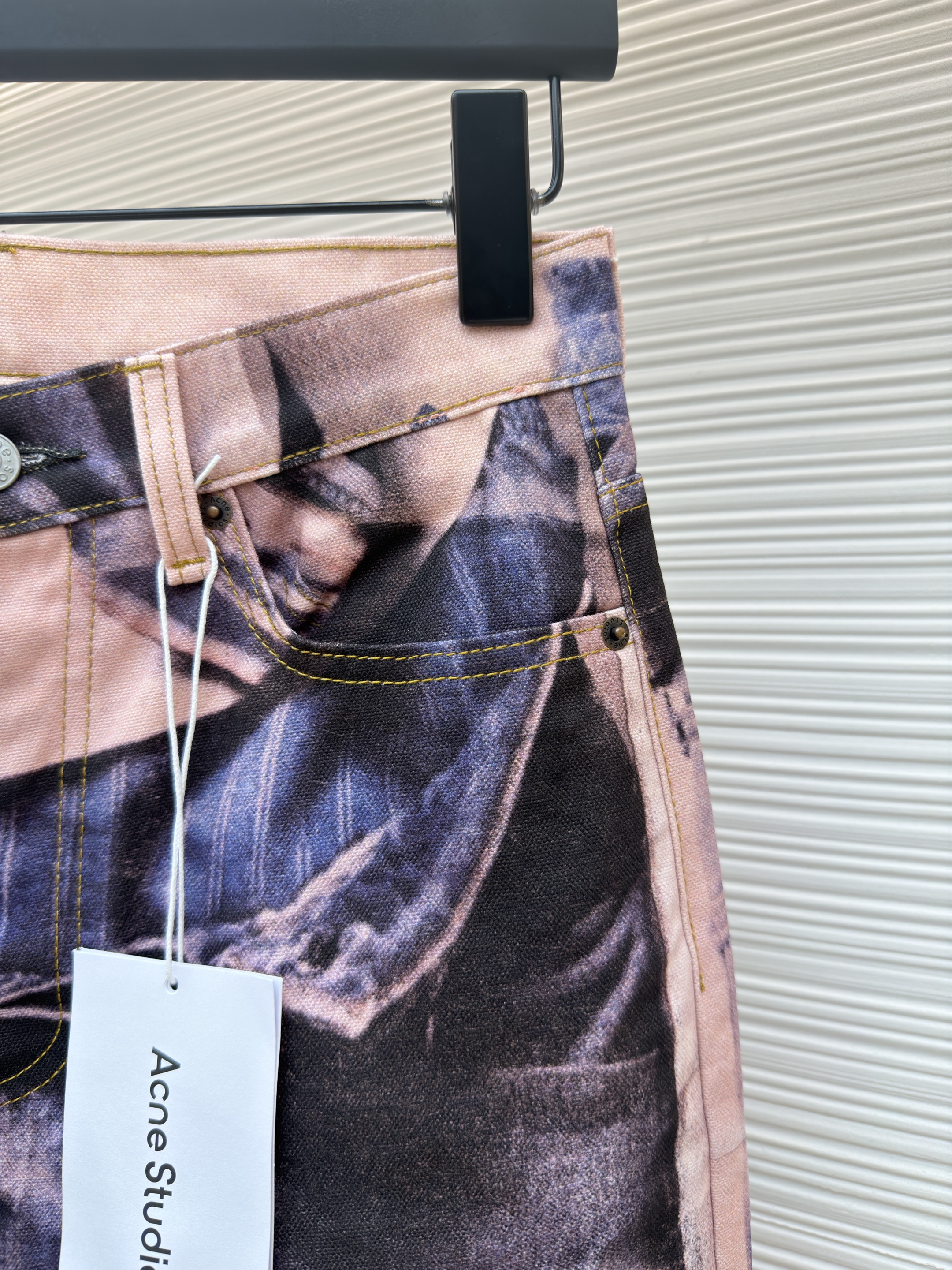 Acne Studios 3D错觉黑粉打印牛仔裤 长裤 裤子 B5