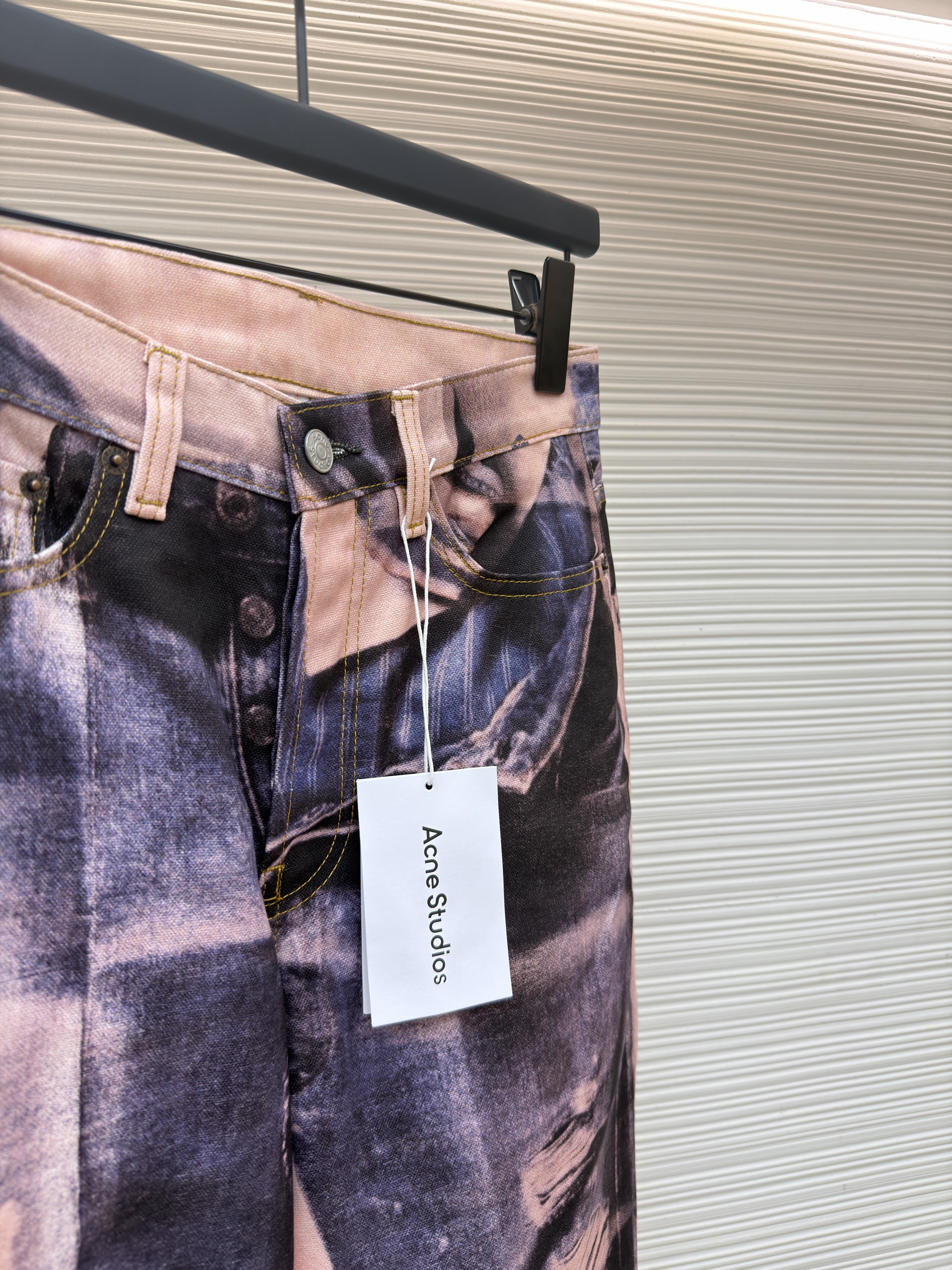 Acne Studios 3D错觉黑粉打印牛仔裤 长裤 裤子 B5