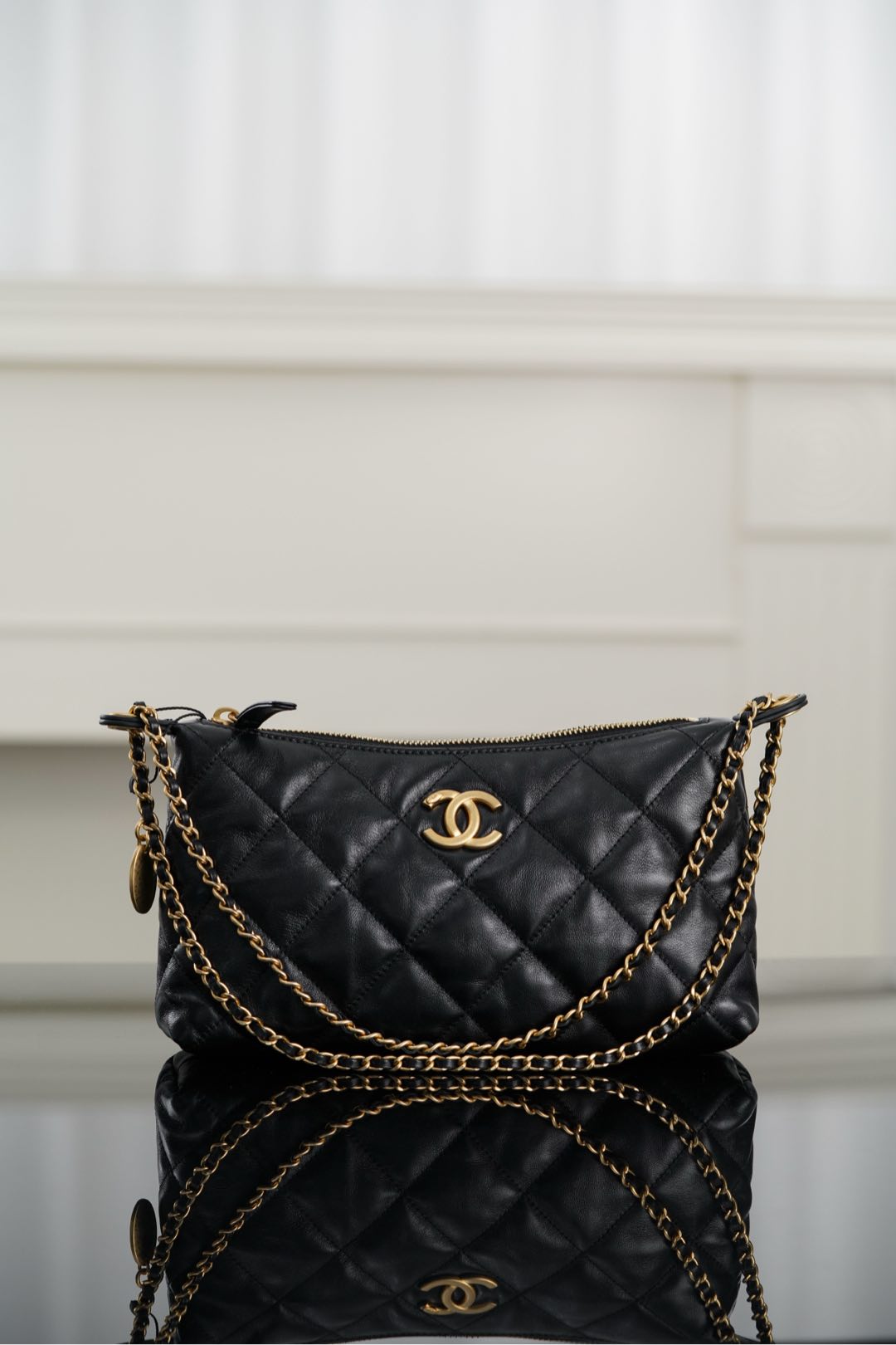 small手提饺子包 CHANEL 25s hobo -Handheld and shoulder bag- (Black ) A5-AS5528-B20294-94305