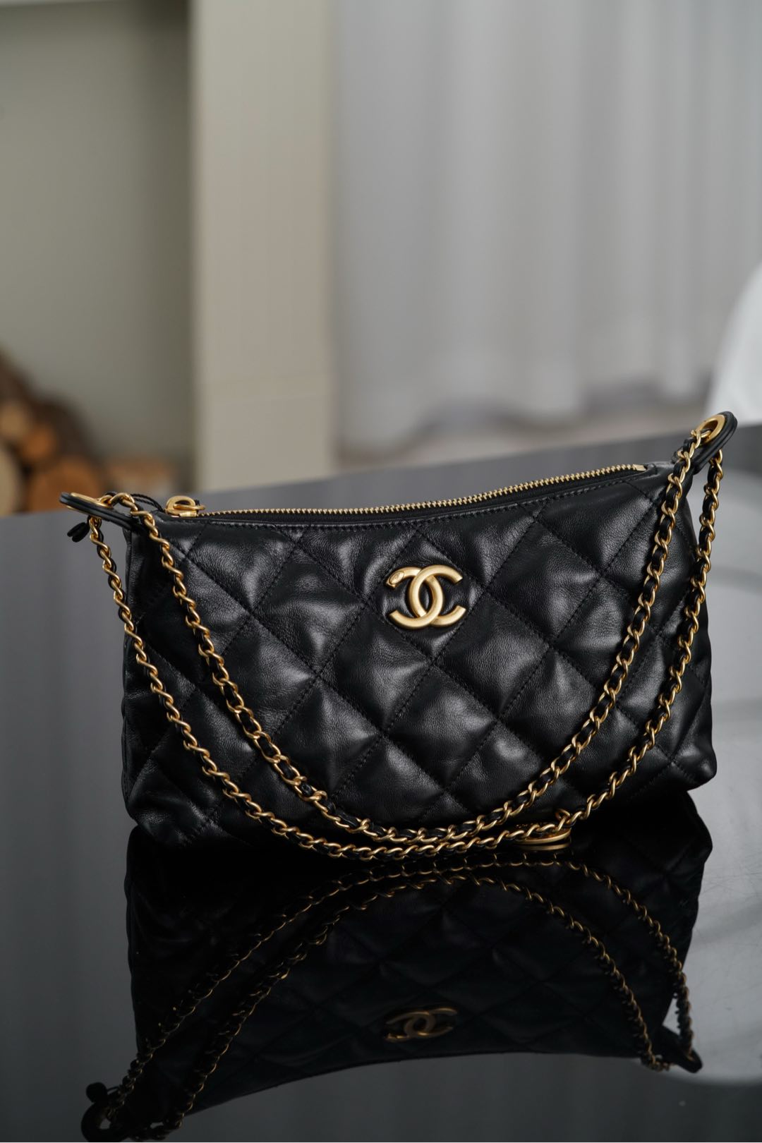 small手提饺子包 CHANEL 25s hobo -Handheld and shoulder bag- (Black ) A5-AS5528-B20294-94305
