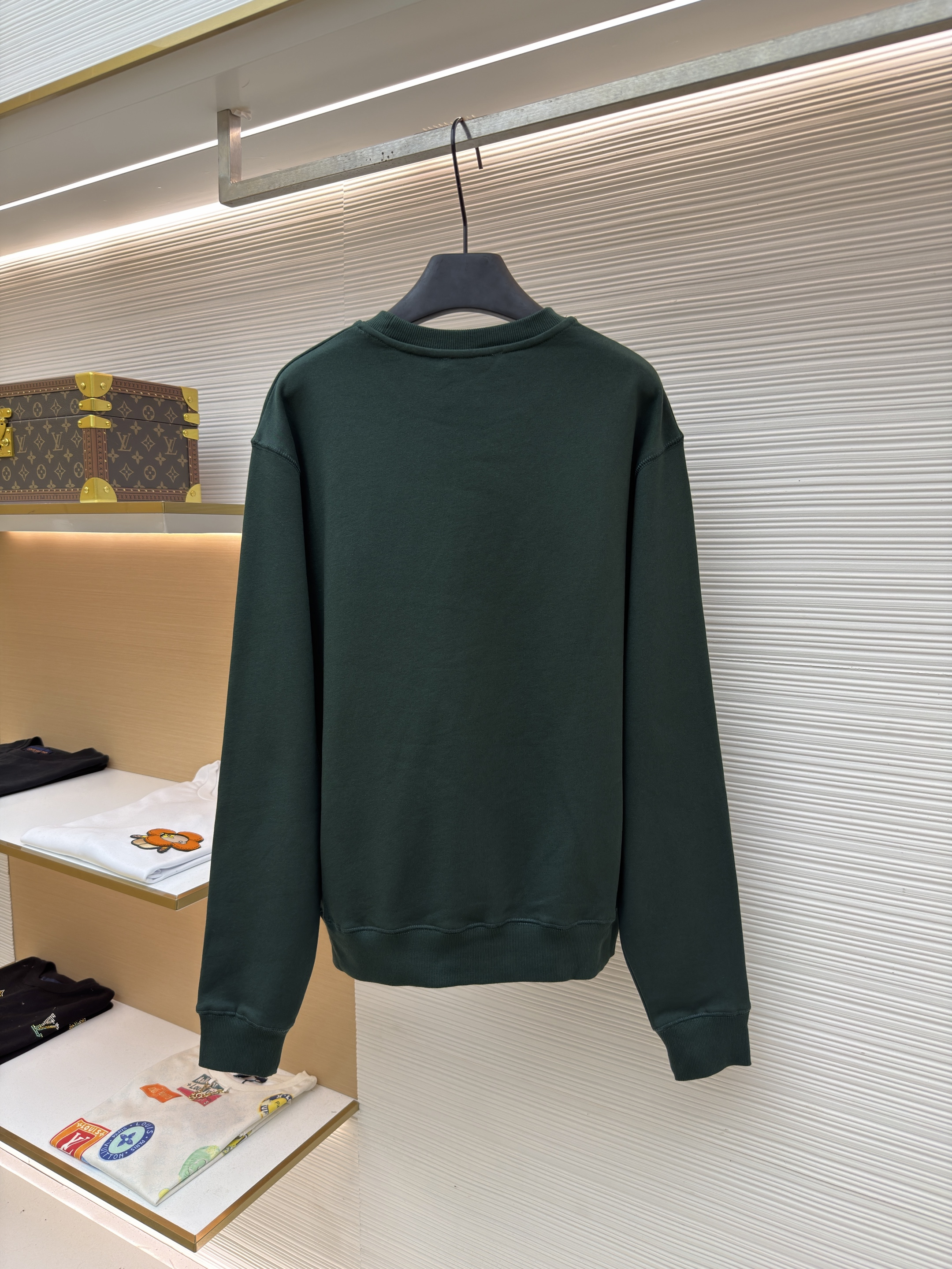 Acne Studios 字母刺绣徽标套头卫衣 外套 秋冬 长袖 绿色 B0