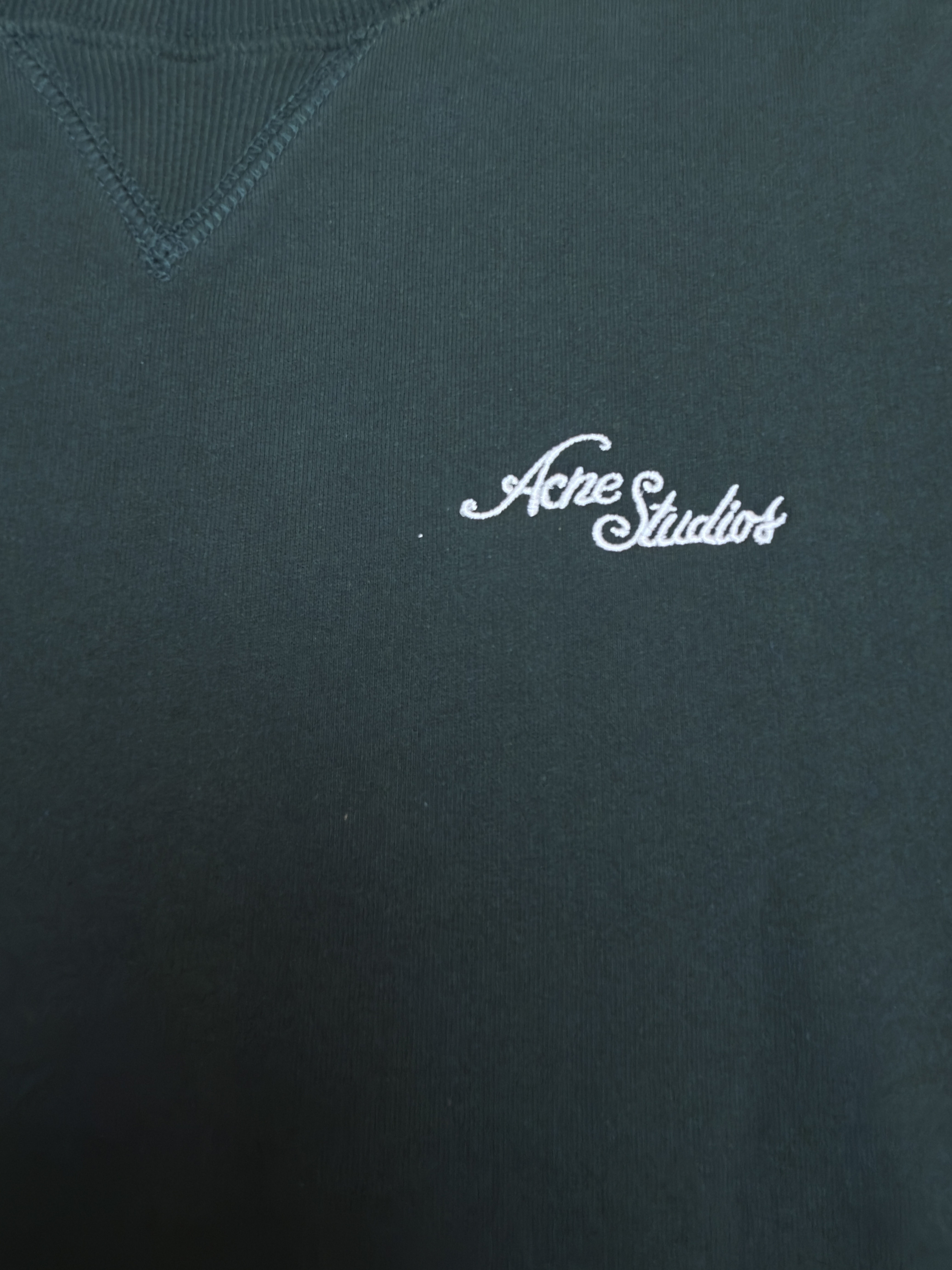 Acne Studios 字母刺绣徽标套头卫衣 外套 秋冬 长袖 绿色 B0