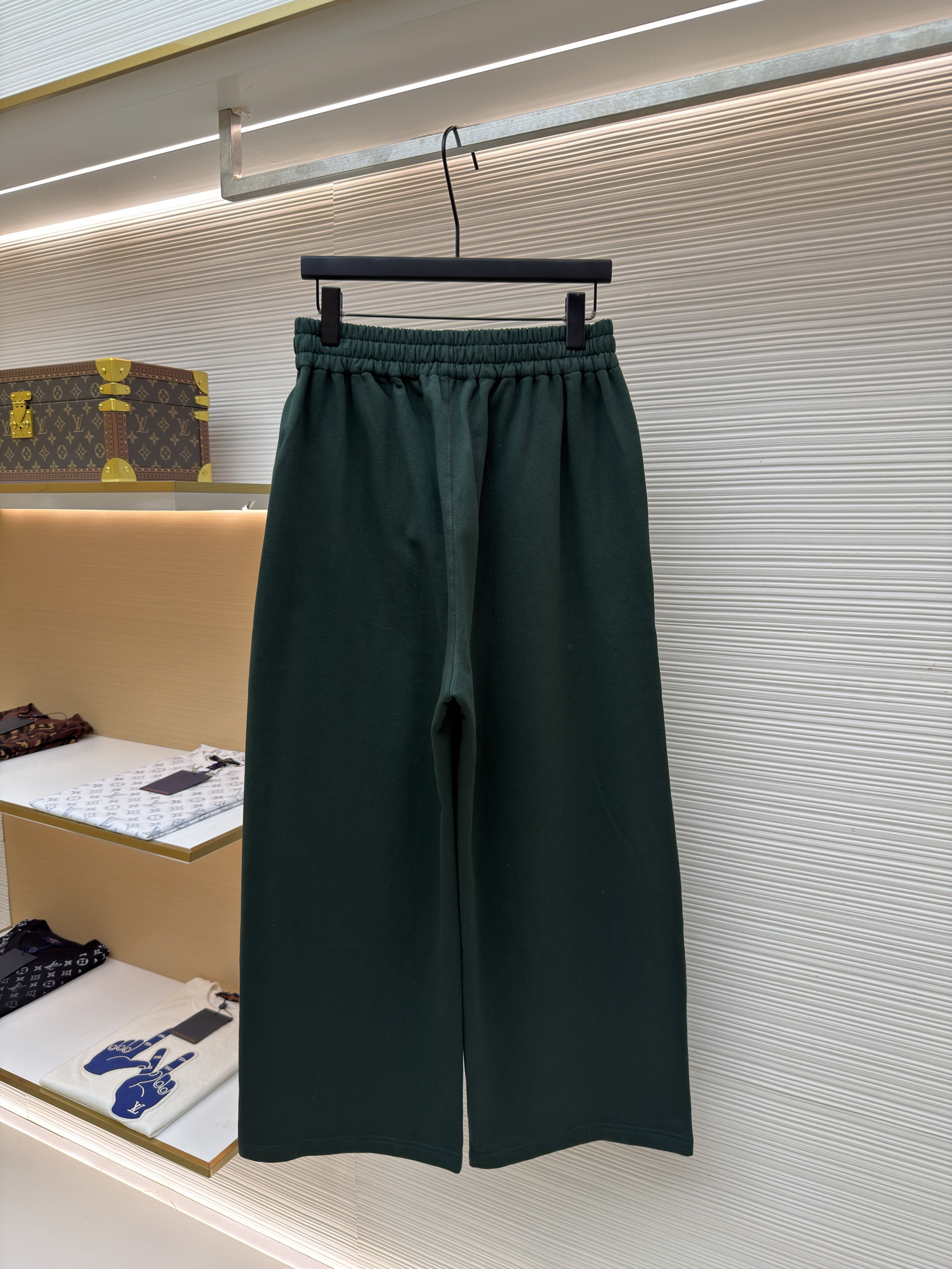 Acne Studios 花体徽标抓绒运动裤 卫裤 休闲裤 长裤 裤子 绿色 B0