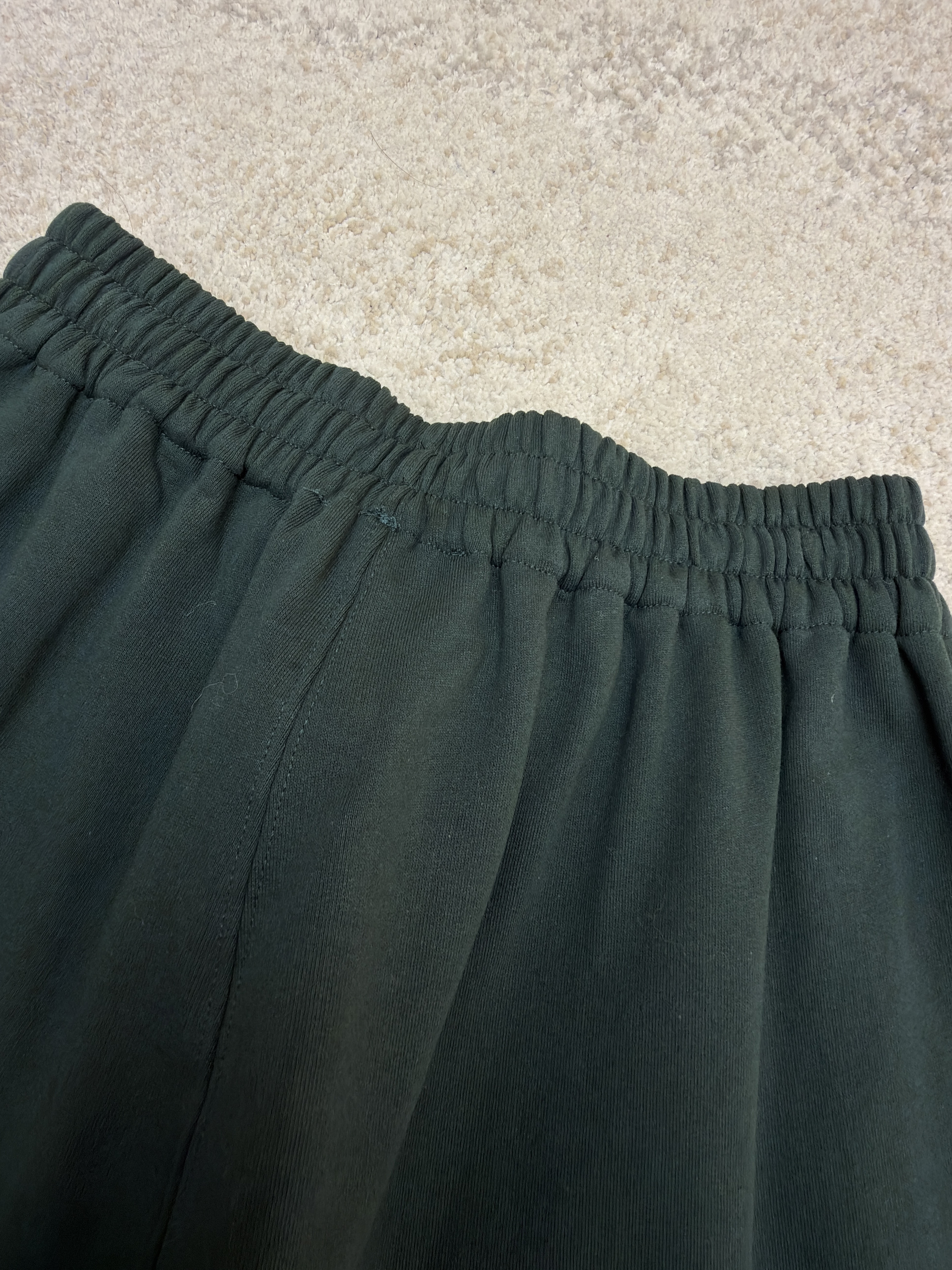 Acne Studios 花体徽标抓绒运动裤 卫裤 休闲裤 长裤 裤子 绿色 B0