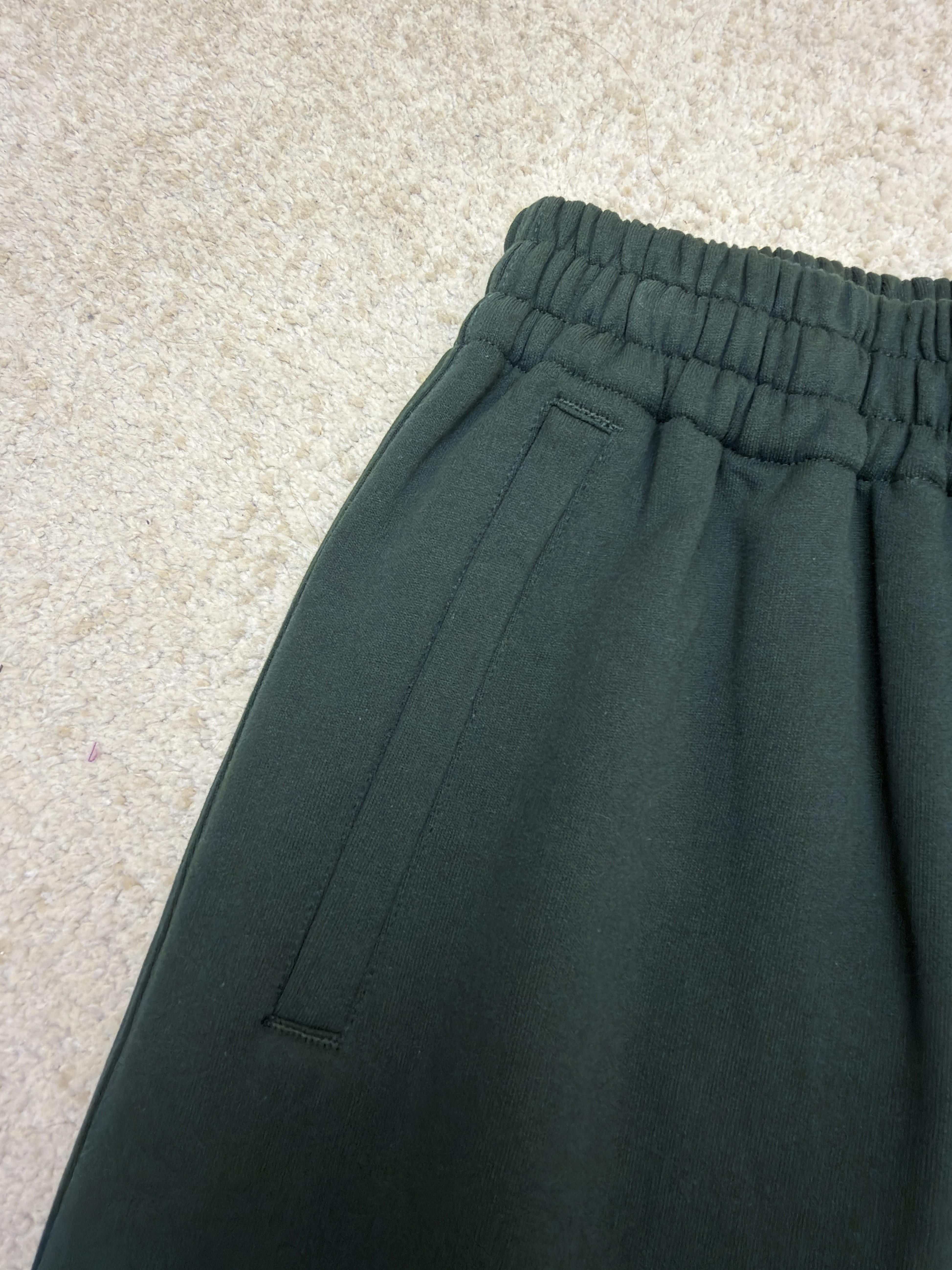 Acne Studios 花体徽标抓绒运动裤 卫裤 休闲裤 长裤 裤子 绿色 B0