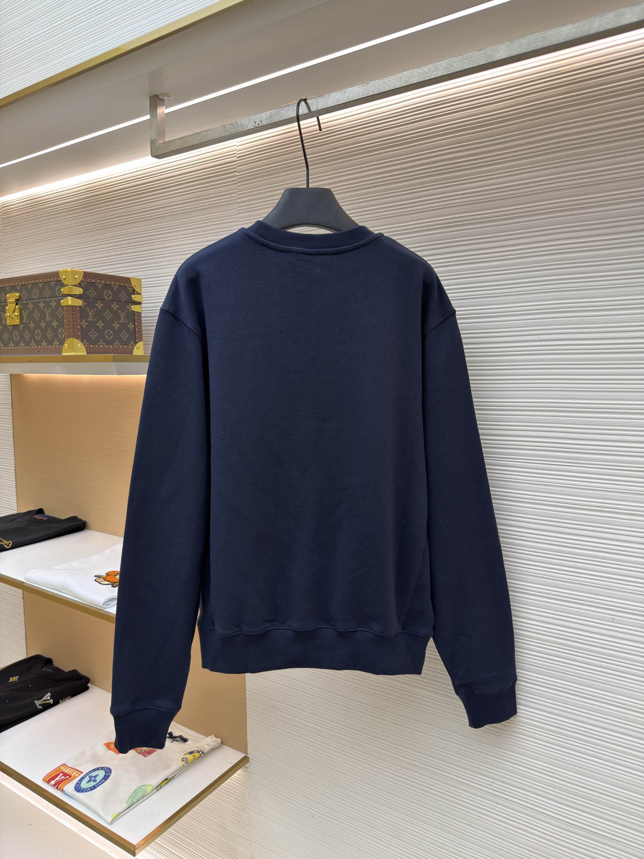 Acne Studios 字母刺绣徽标套头卫衣 外套 秋冬 长袖 藏蓝色 B0