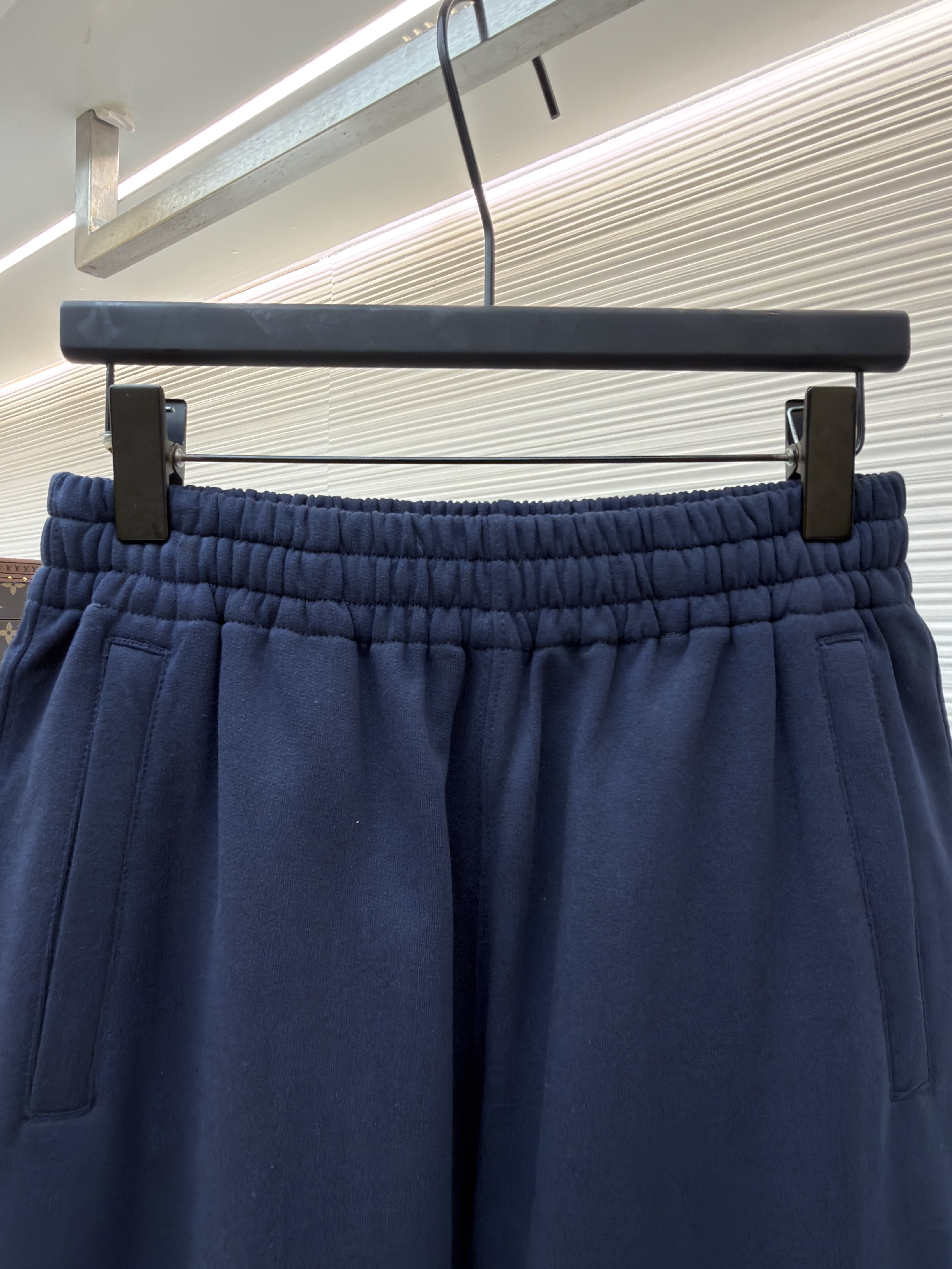 Acne Studios 花体徽标抓绒运动裤 卫裤 休闲裤 长裤 裤子 藏蓝色 B0