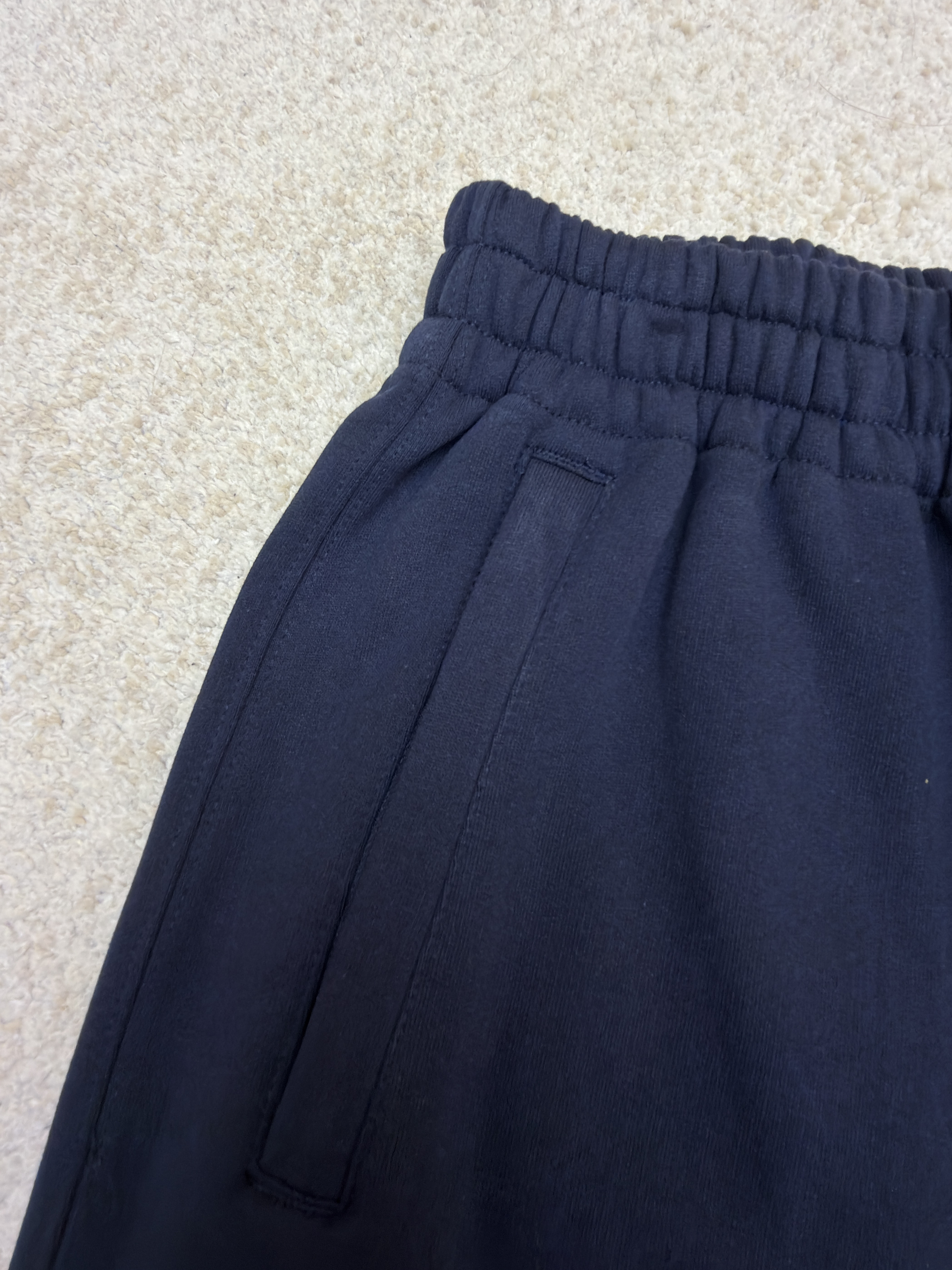 Acne Studios 花体徽标抓绒运动裤 卫裤 休闲裤 长裤 裤子 藏蓝色 B0