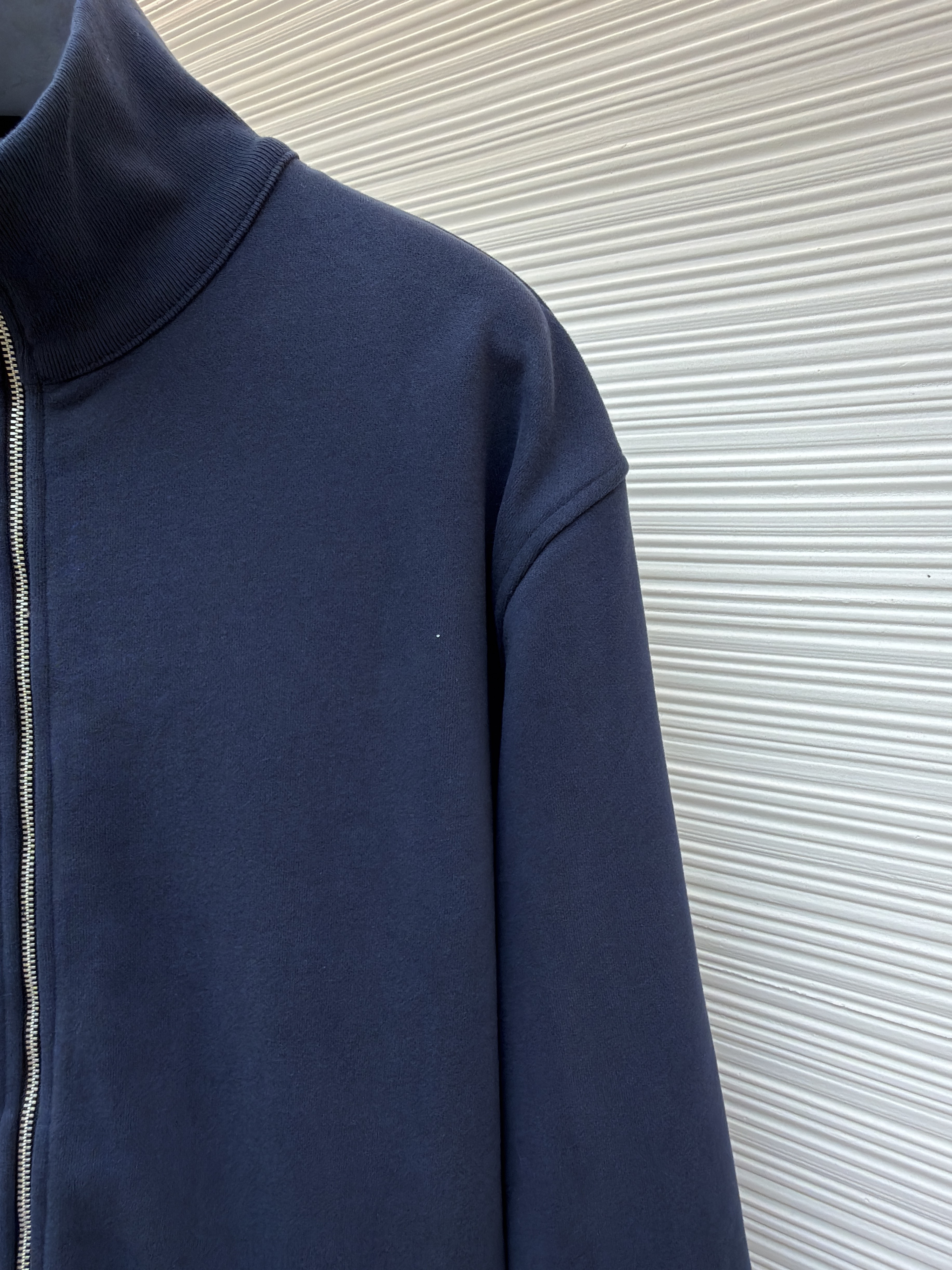 Acne Studios 后背刺绣徽标拉链立领卫衣 夹克 外套 秋冬 长袖 藏蓝色 B0