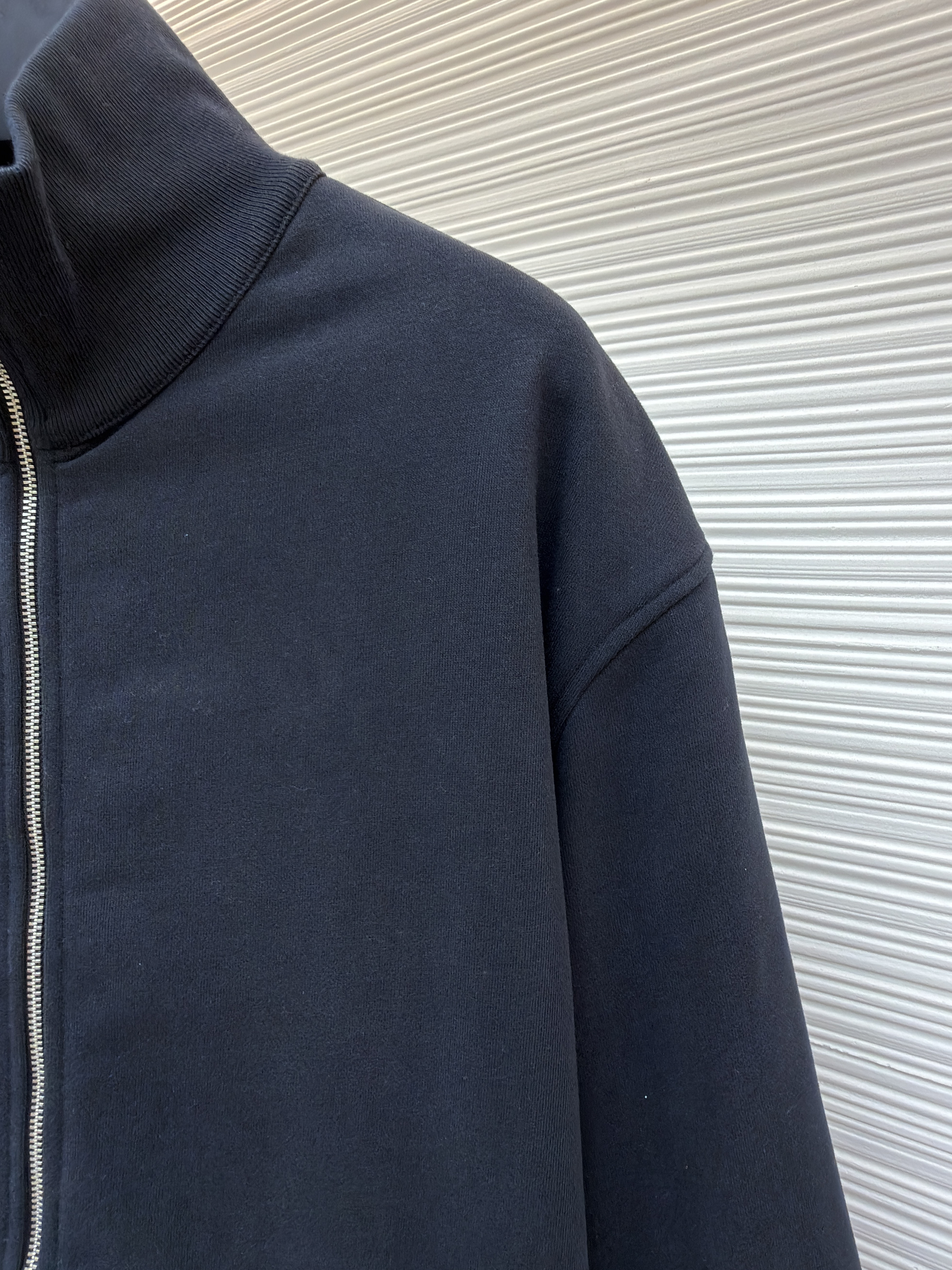 Acne Studios 后背刺绣徽标拉链立领卫衣 夹克 外套 秋冬 长袖 黑色 B0