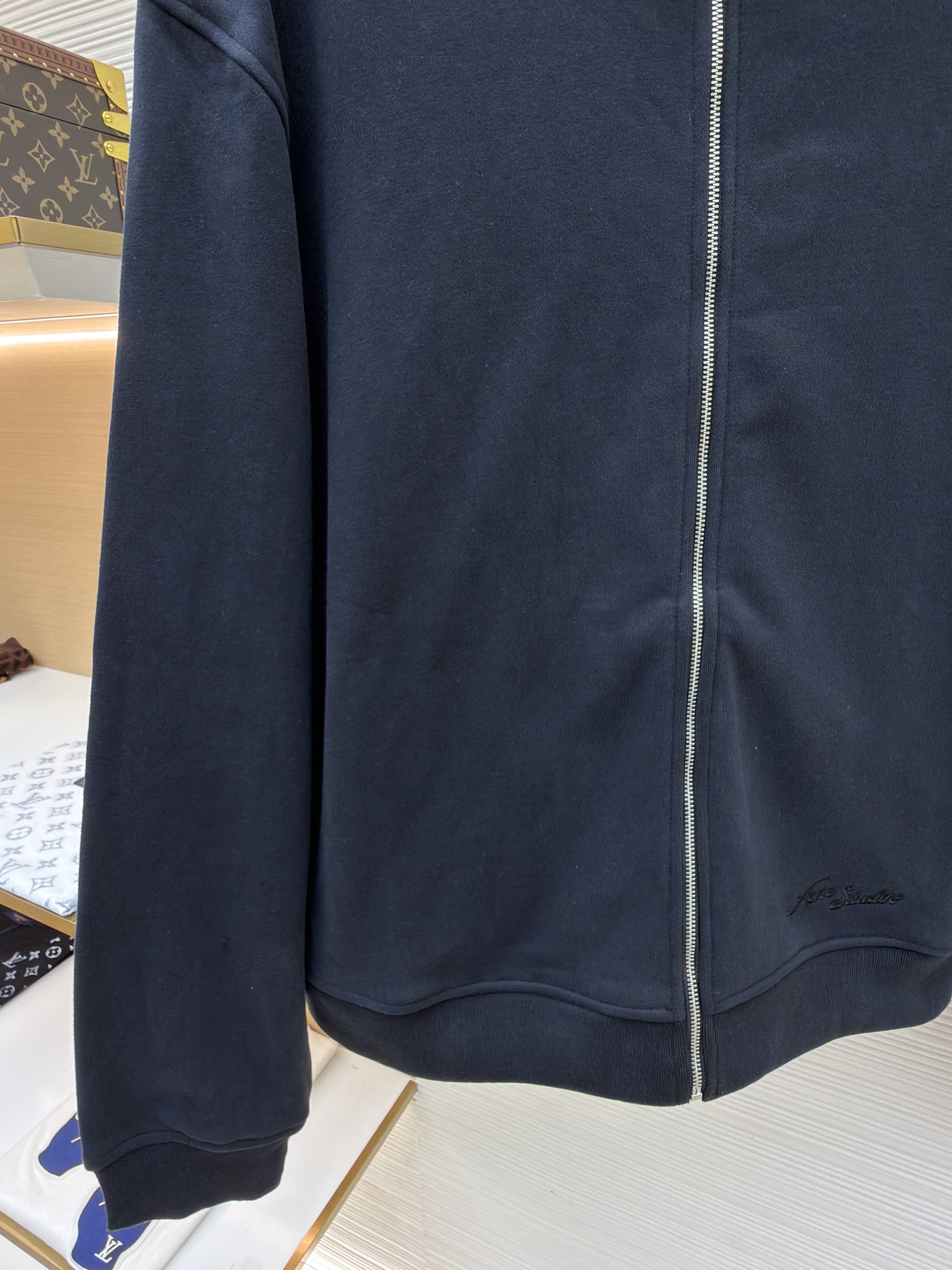 Acne Studios 后背刺绣徽标拉链立领卫衣 夹克 外套 秋冬 长袖 黑色 B0